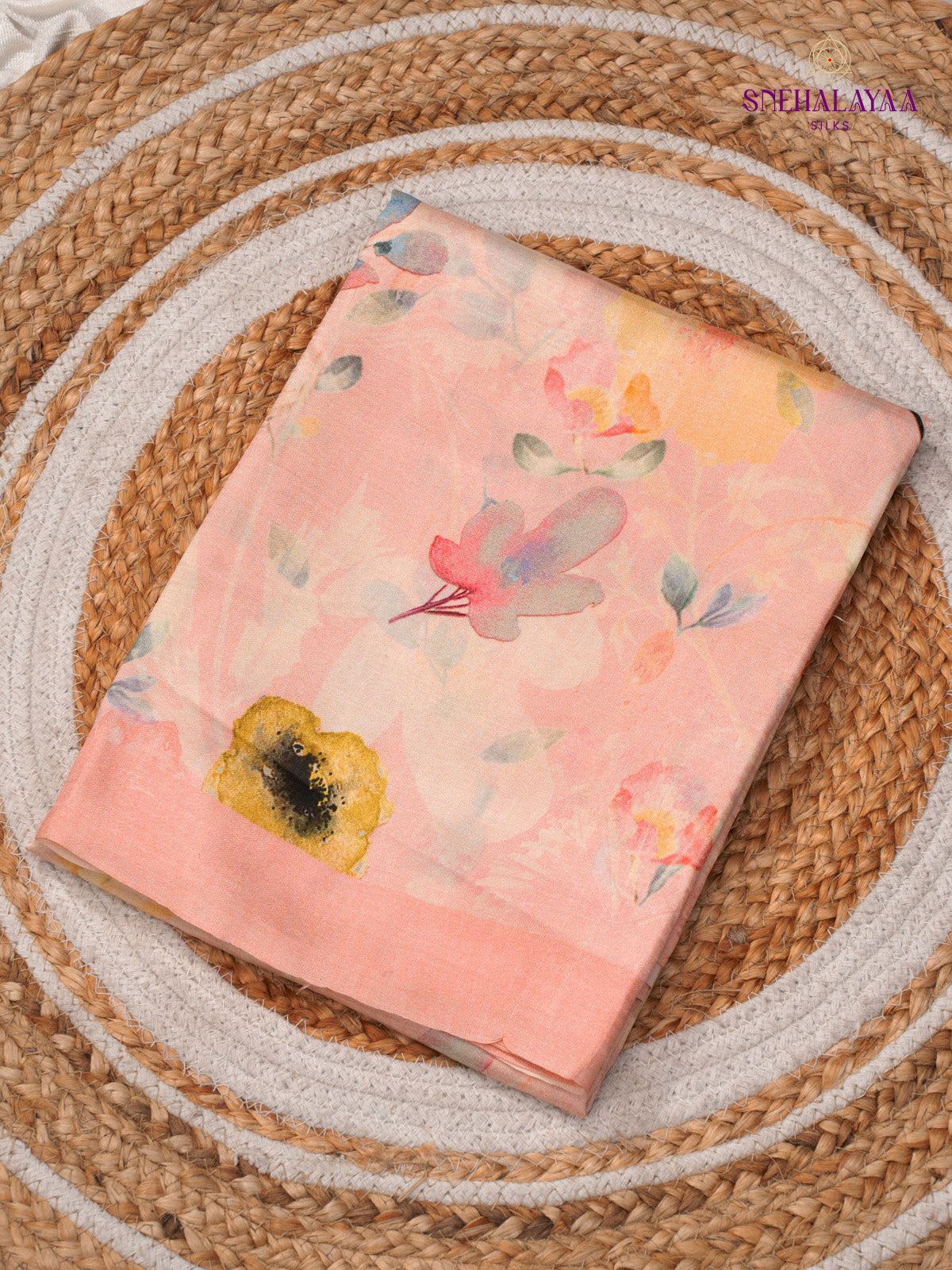 Pale Pink Tussar Saree