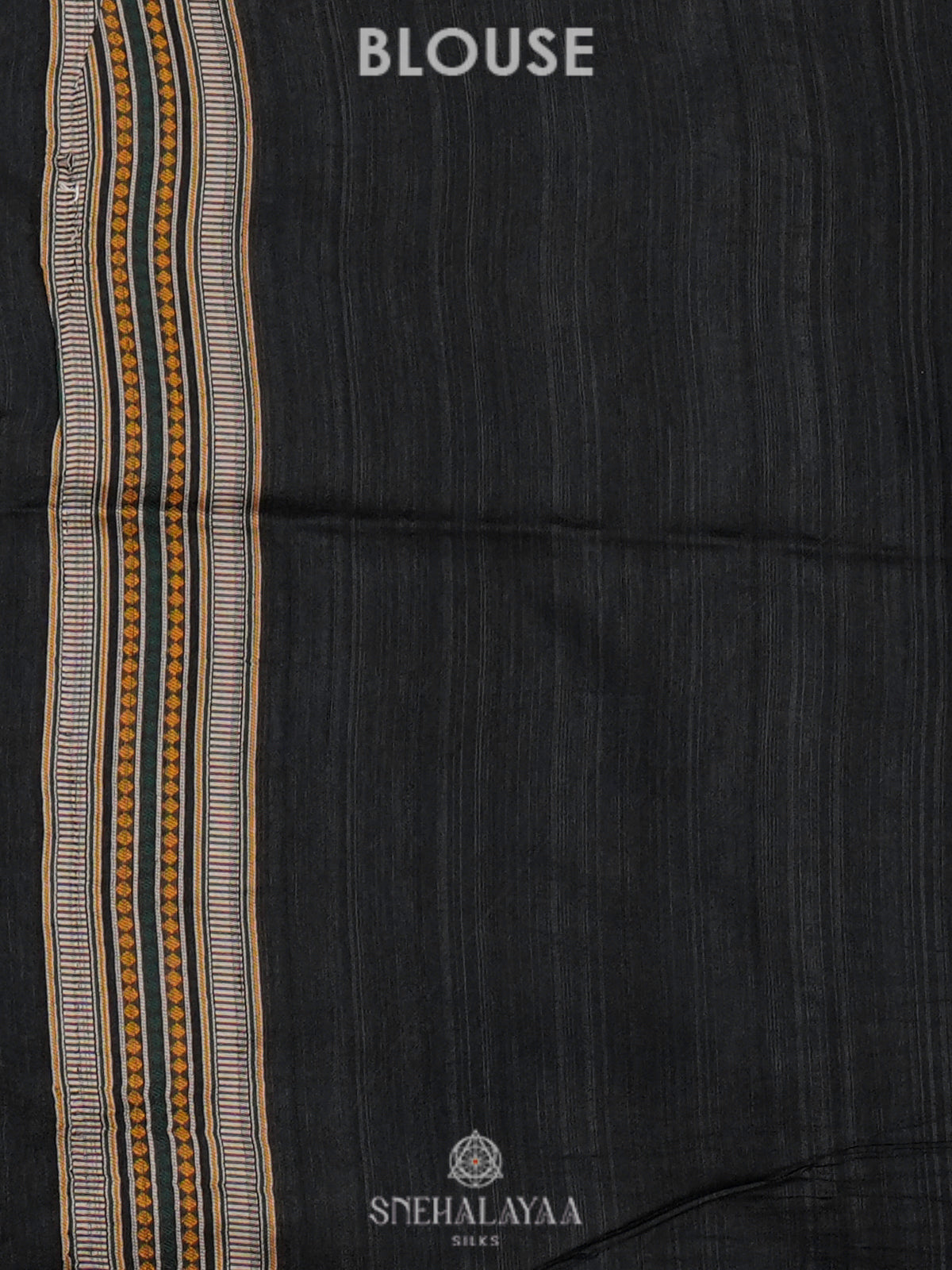 Navy Blue Munga Tussar Saree