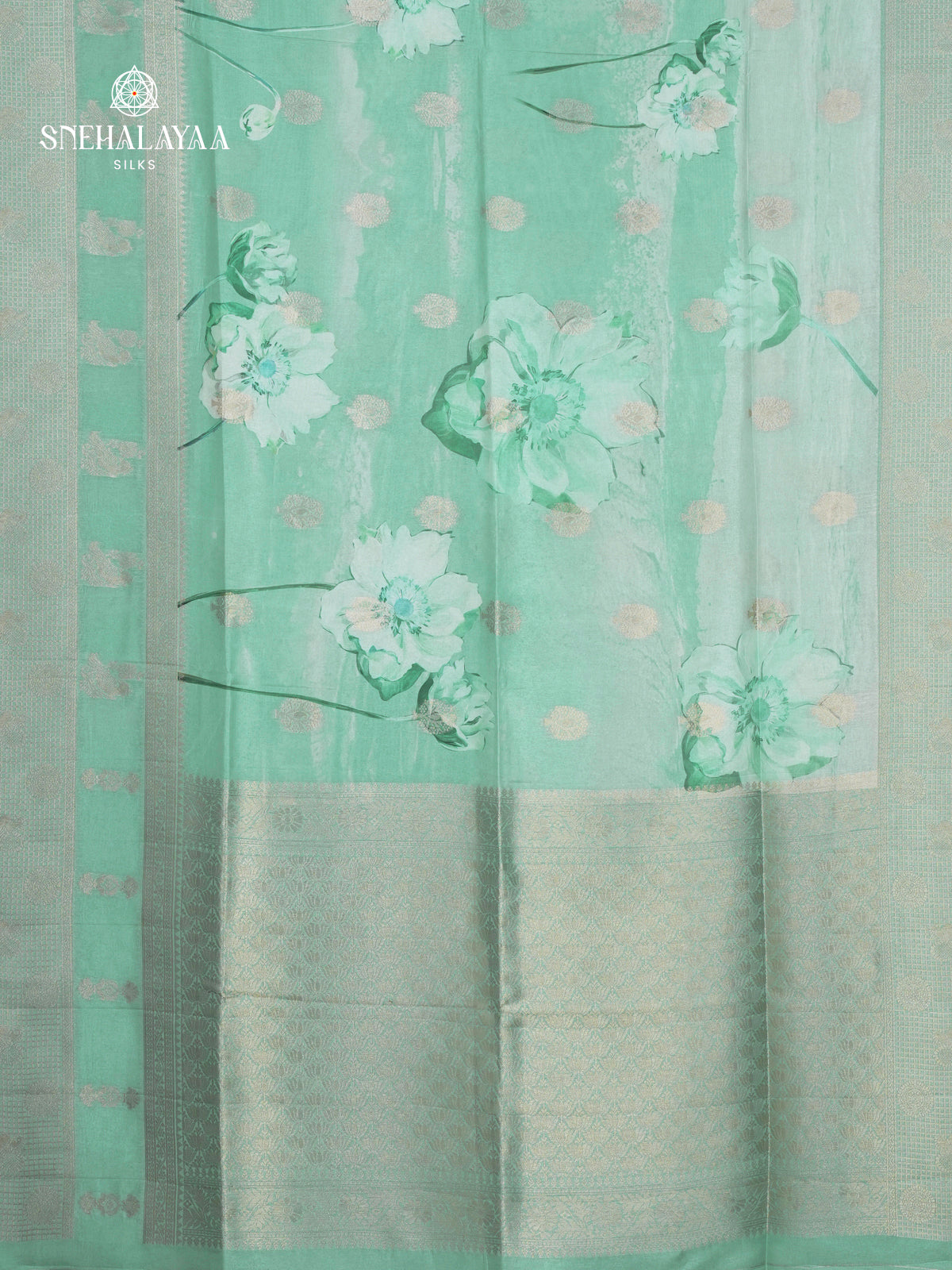 Teal Dola Silk Saree