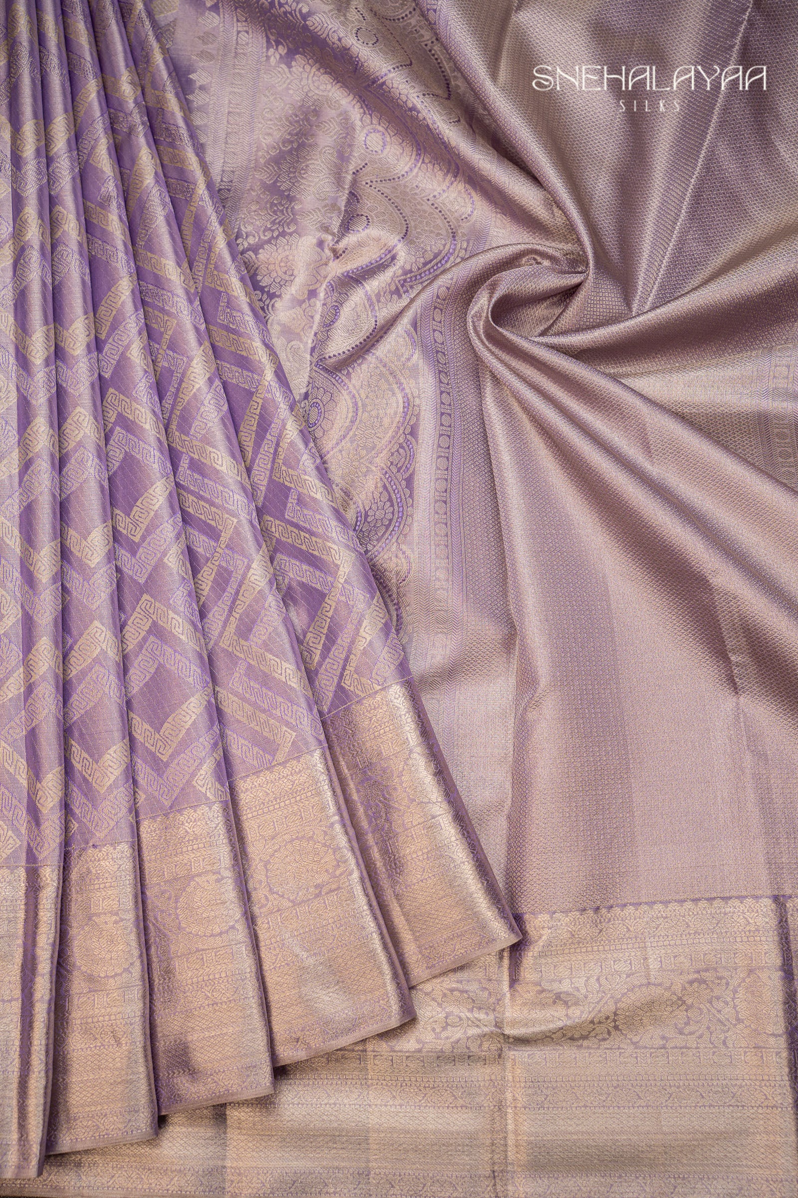 Iris Purple Kancheevaram Silk Saree