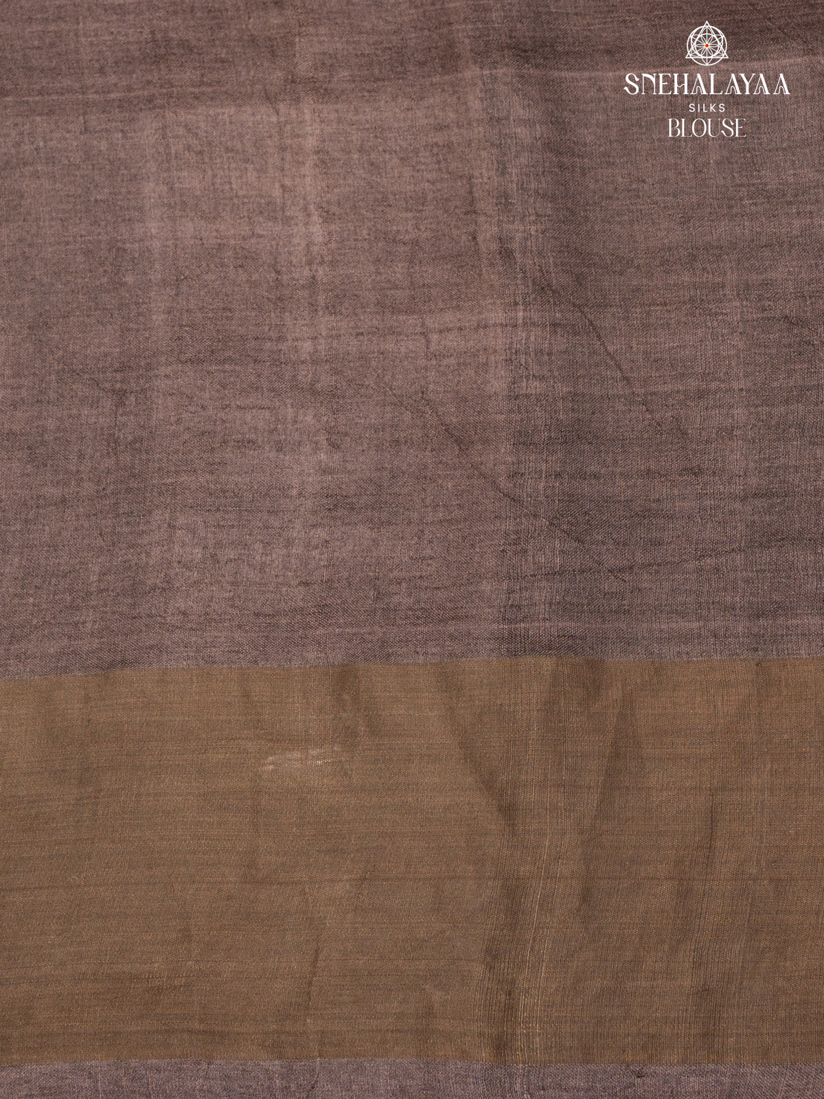 Pale Brown Printed Tussar Saree