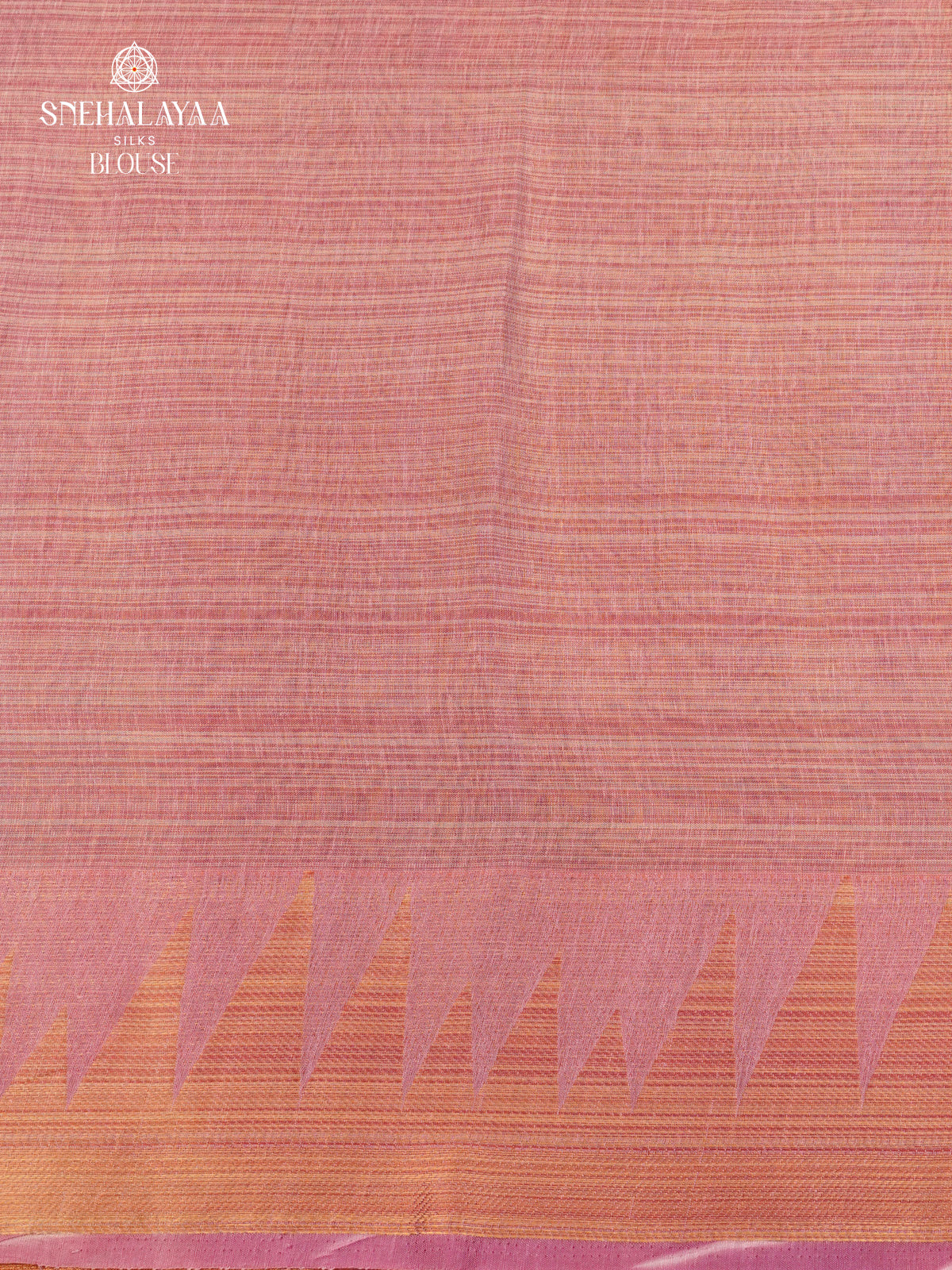 Orange With Pale Pink Linen Tissue Saree