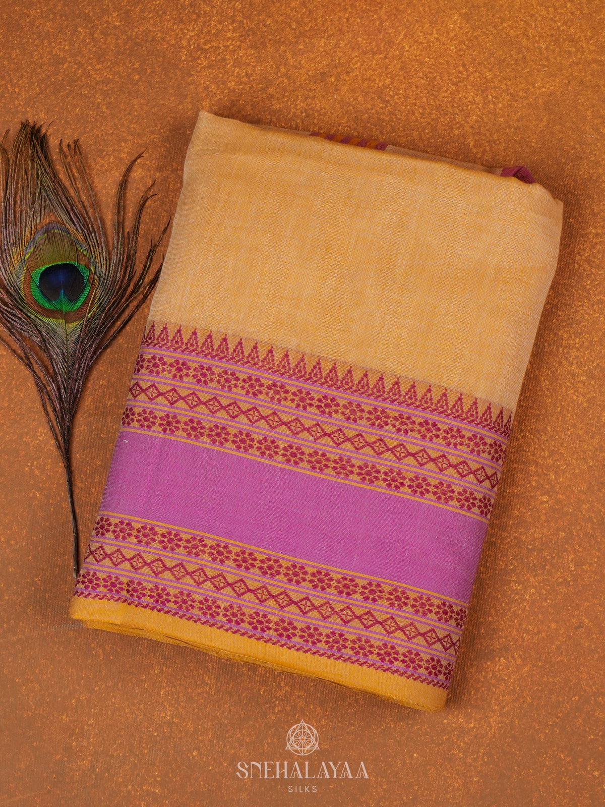 Yellow Bengal Cotton Saree