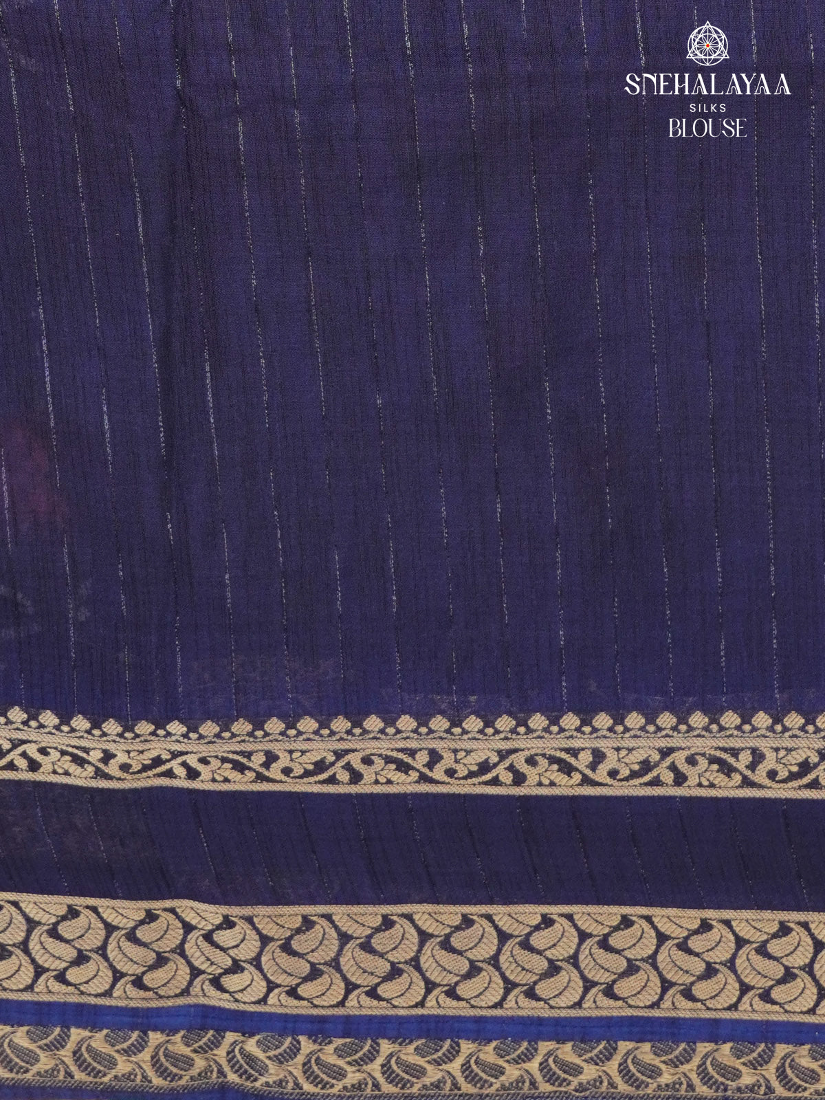 Navy Blue Dola Silk Saree