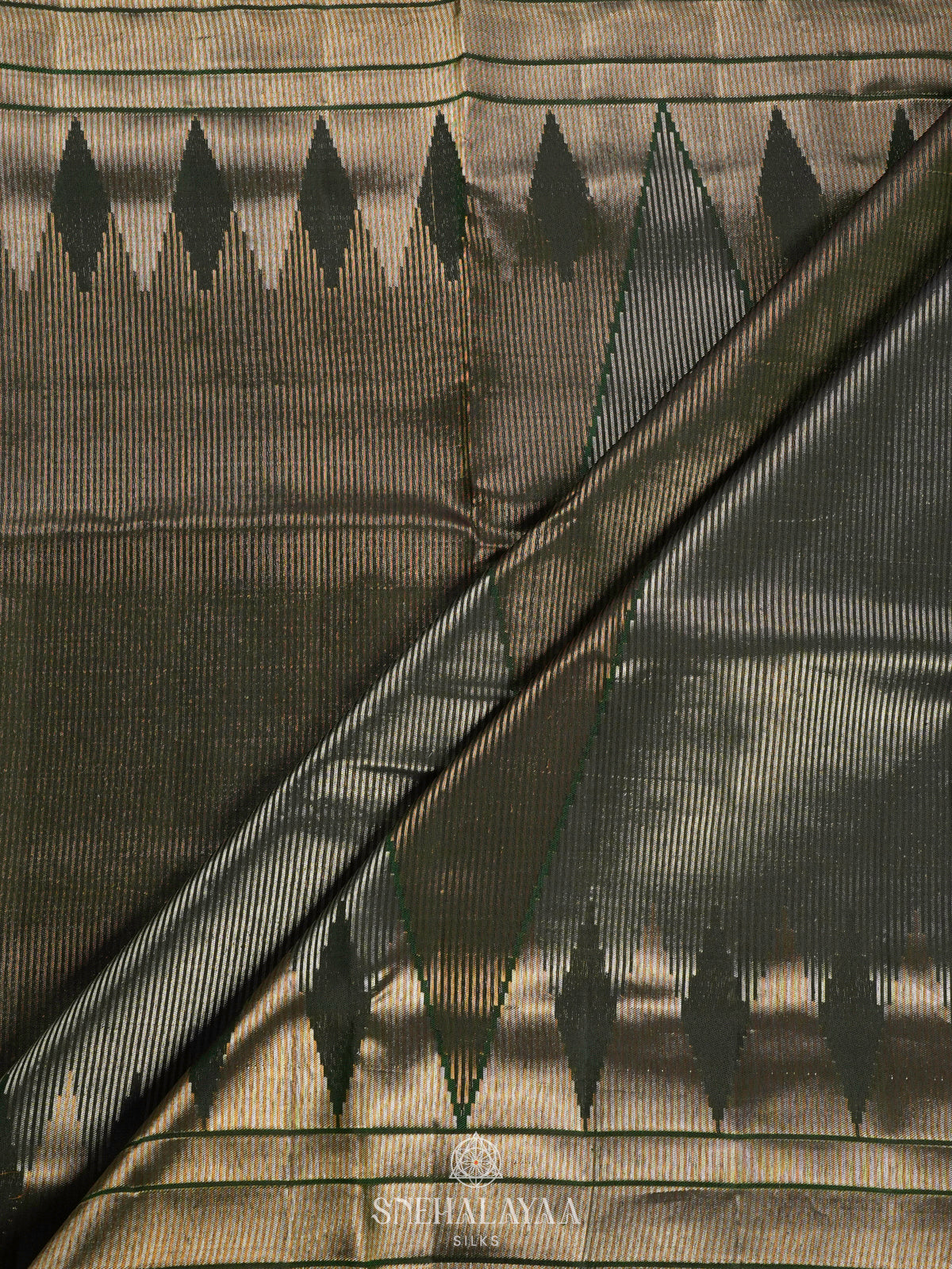 Forest Green Kanjivaram Silk Saree