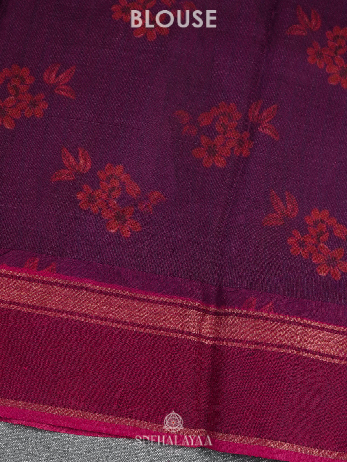 Magenta Munga Tussar Saree
