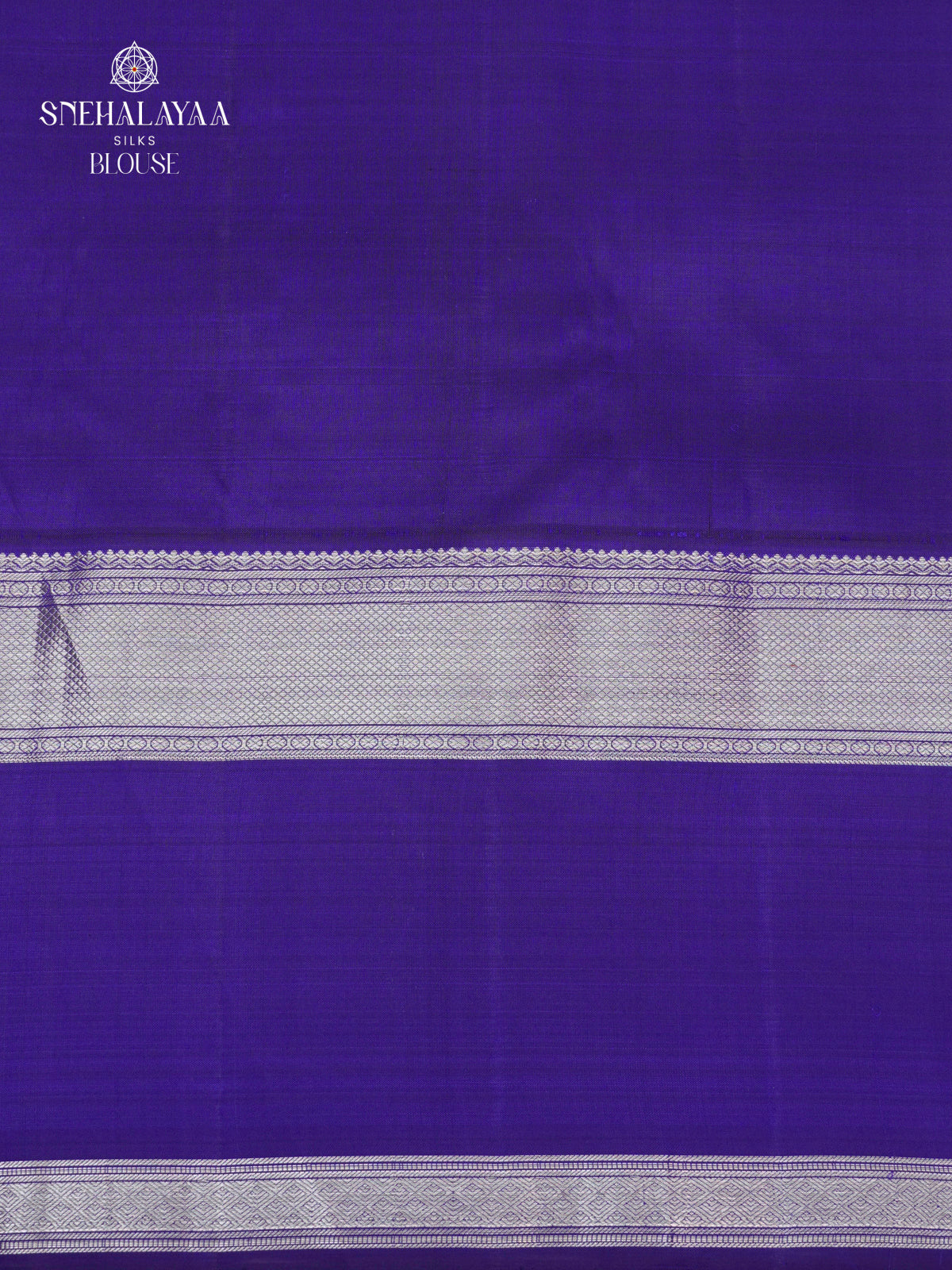 Sky Blue Pure Kanchipuram Silk Saree with Royal Blue Zari Border