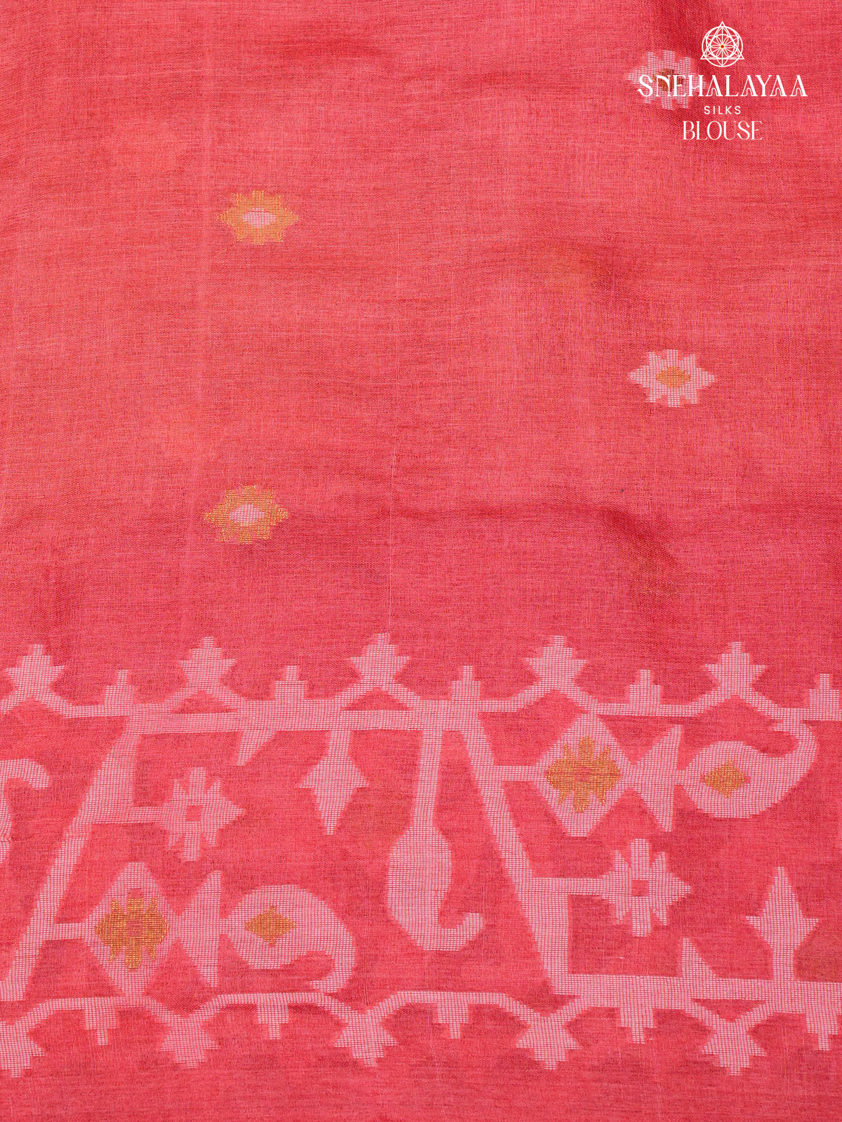 Onion Pink Tussar Silk Saree