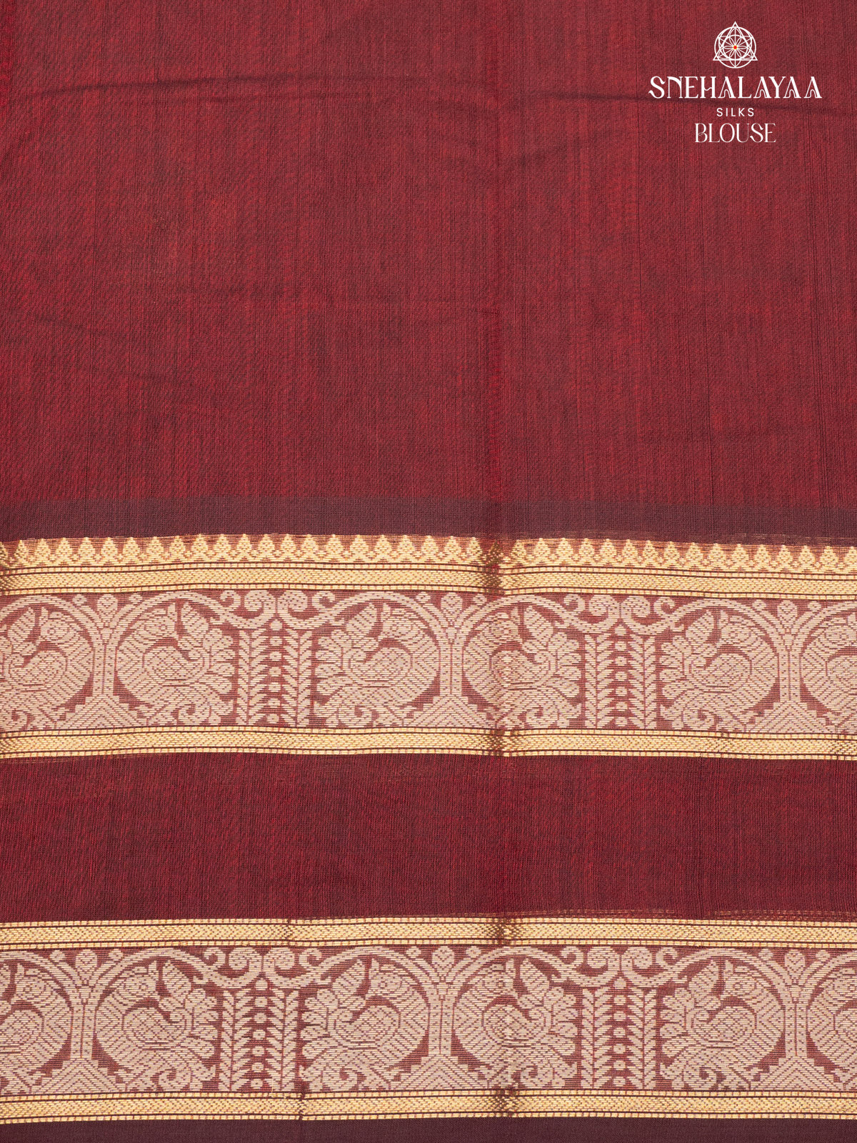 Maroon Pure Kanchi Cotton Saree