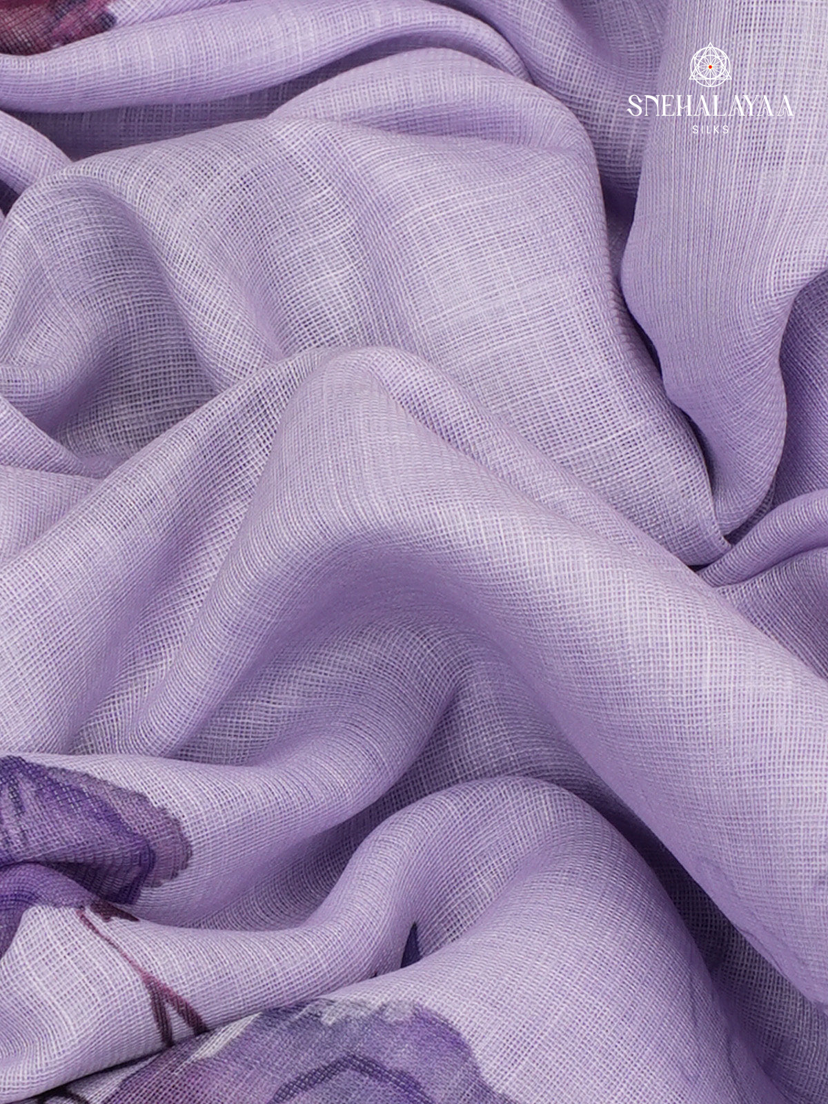Lilac Linen Saree
