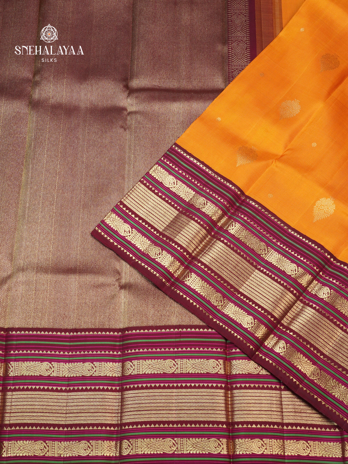 Yellow Kanjivaram Silk Saree