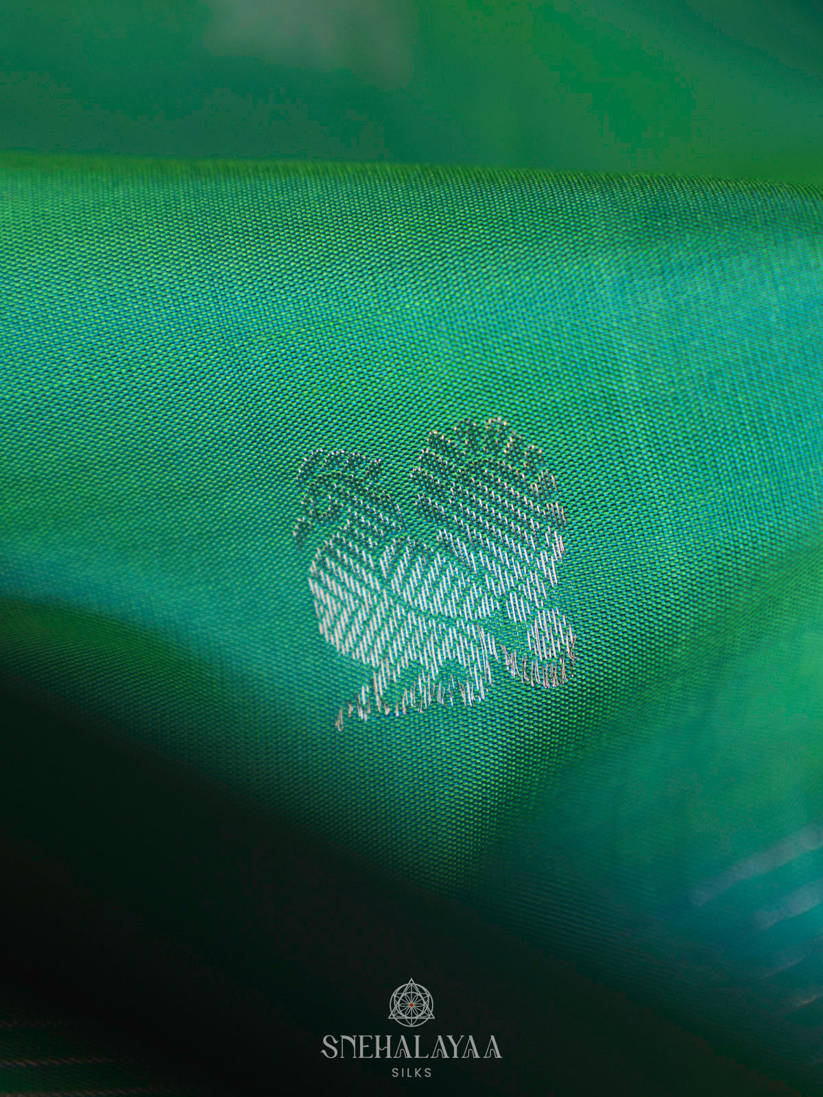Seafoam Green Kanjivaram Silk Saree