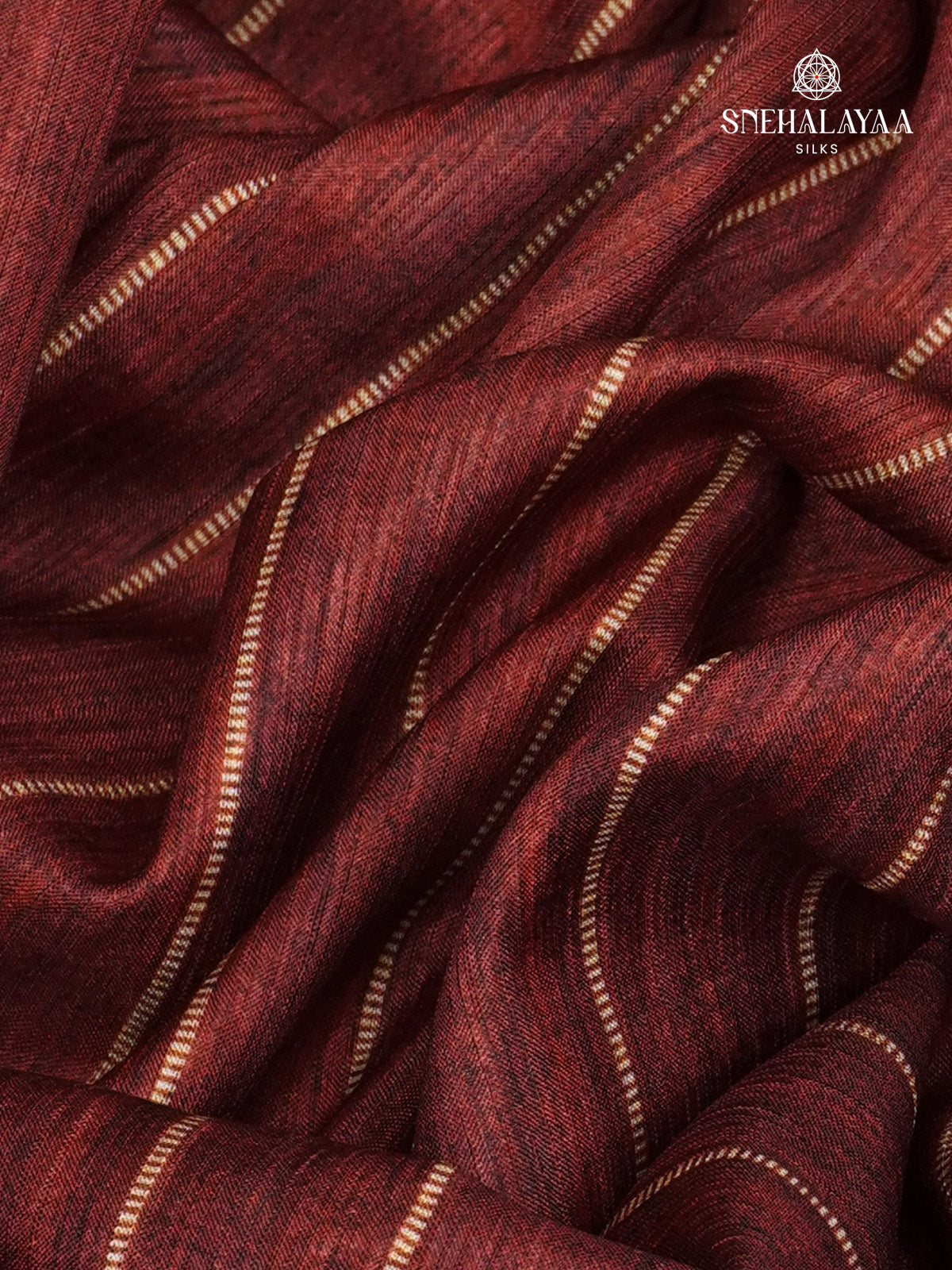 Maroon Tussar Saree