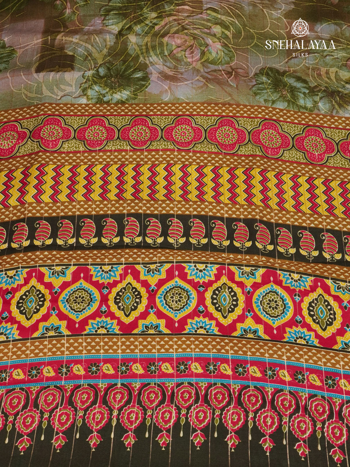 Green Dola Silk Saree