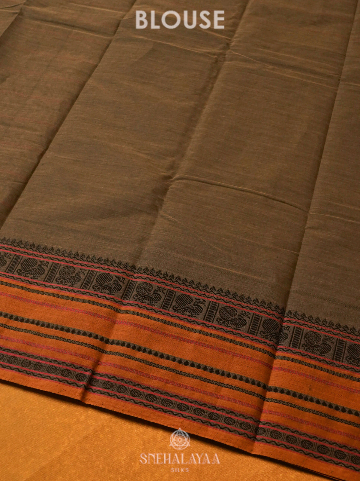Brown Kanchi Cotton Saree