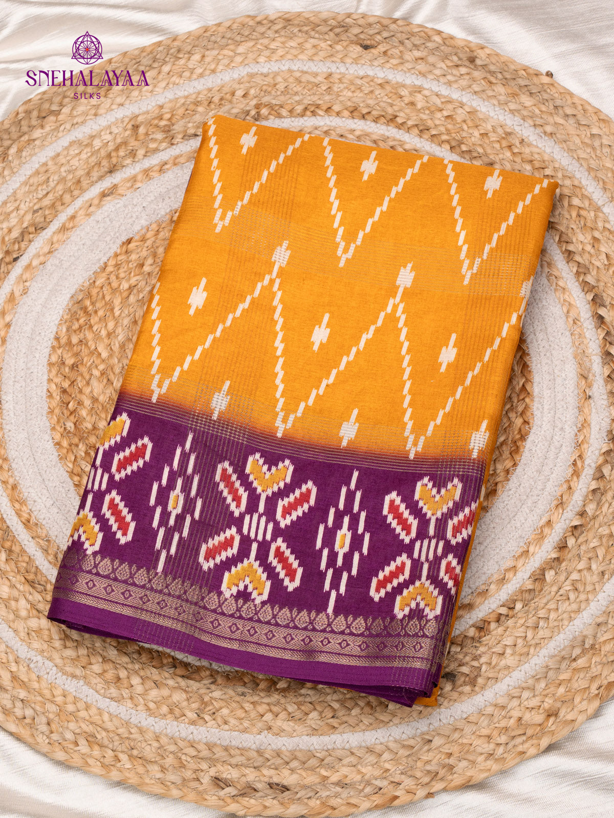 Yellow Dola Silk Saree