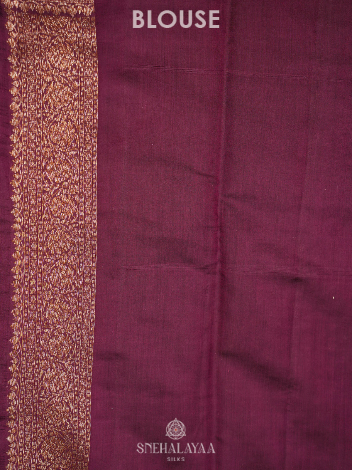 Plum Banaras Raw Silk Saree