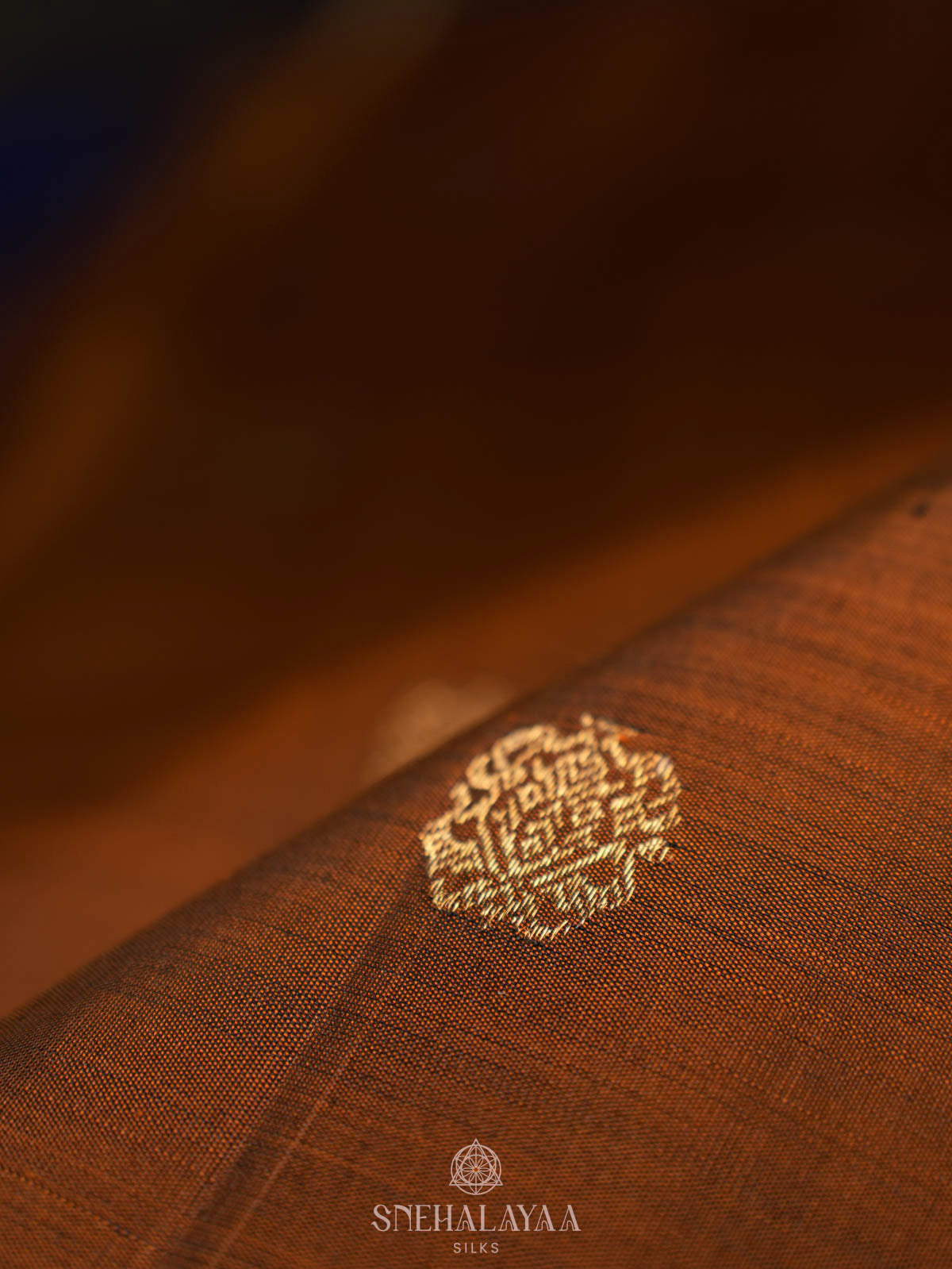 Rust Brown Kanjivaram Silk Saree