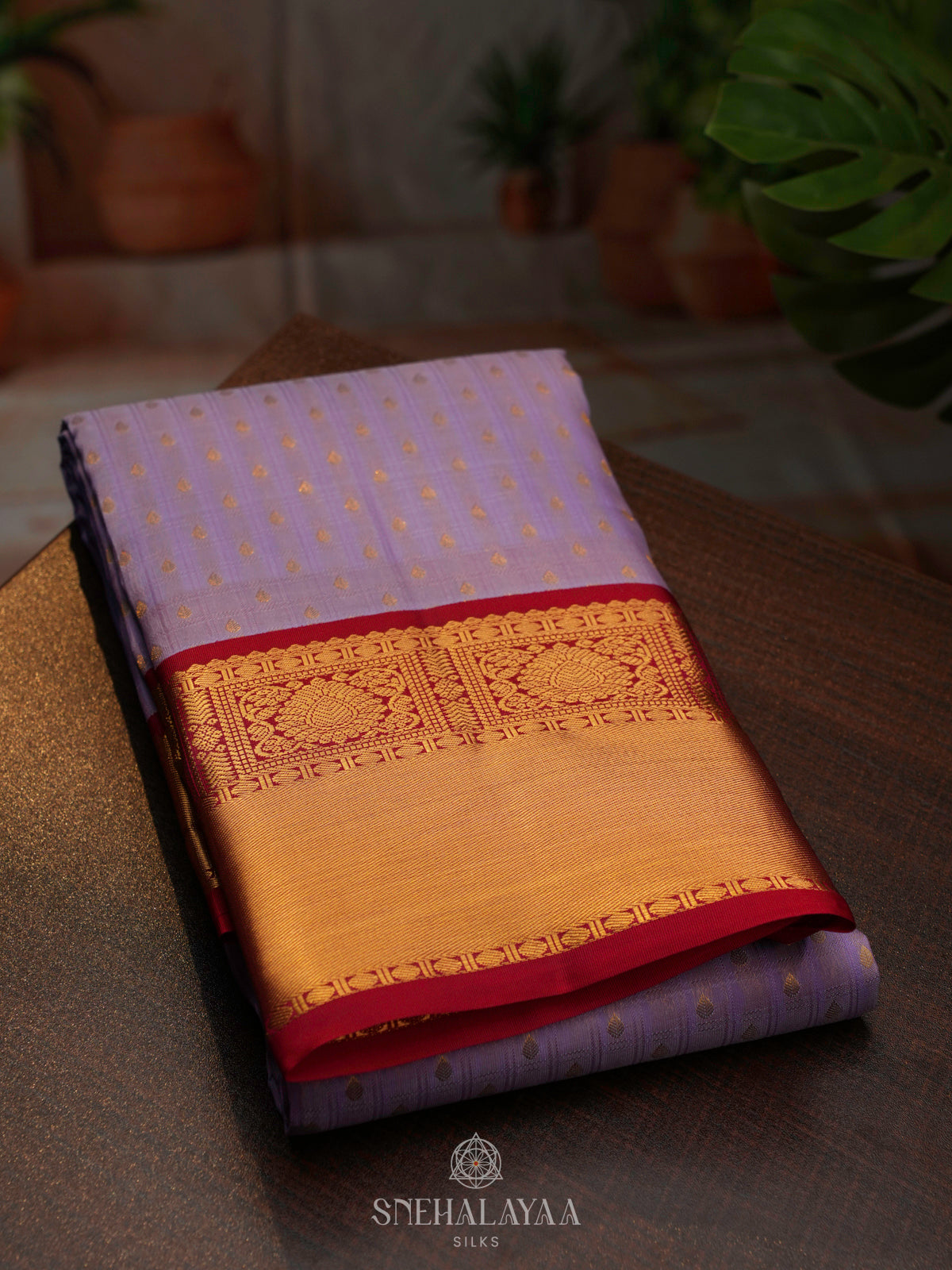 Lavender Kanjivaram Silk Saree