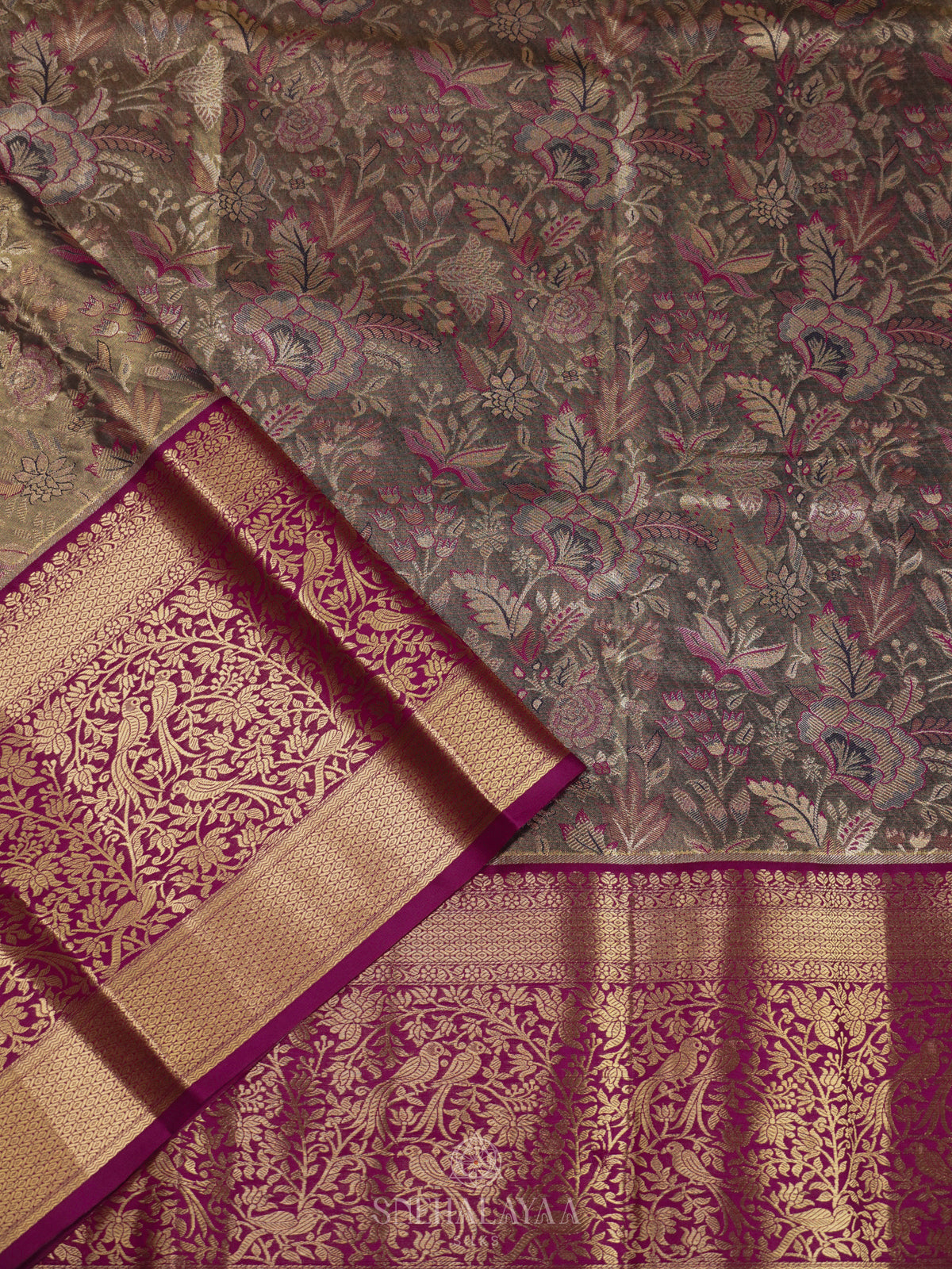 Lilac Art Silk Saree