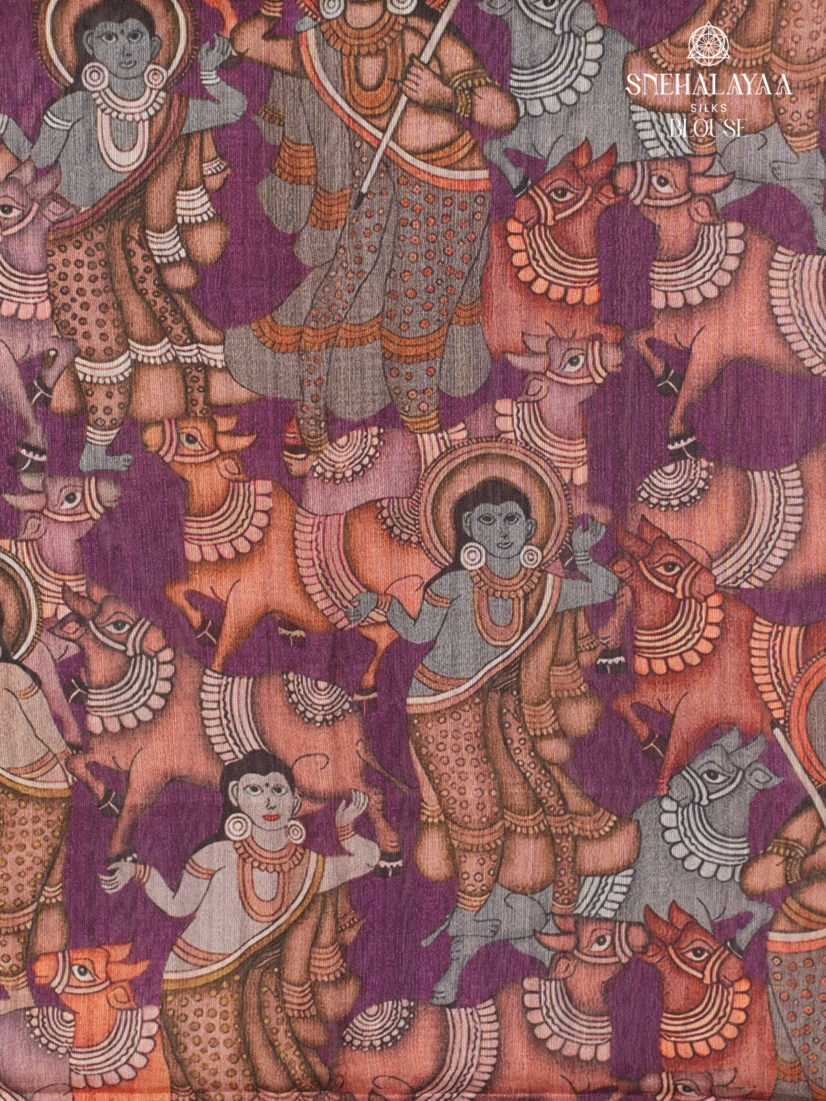 Lavender Kalamkari Tussar Saree