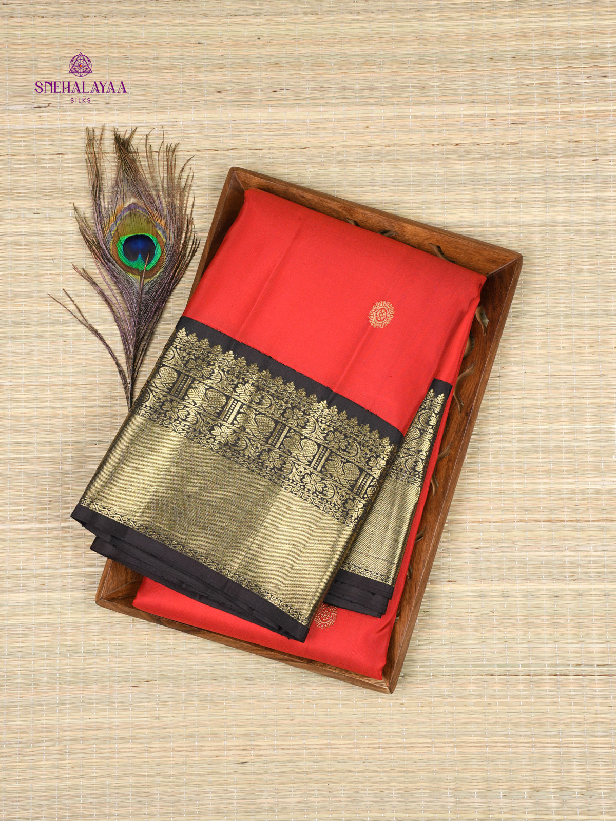 Orange Kanjivaram Silk Saree