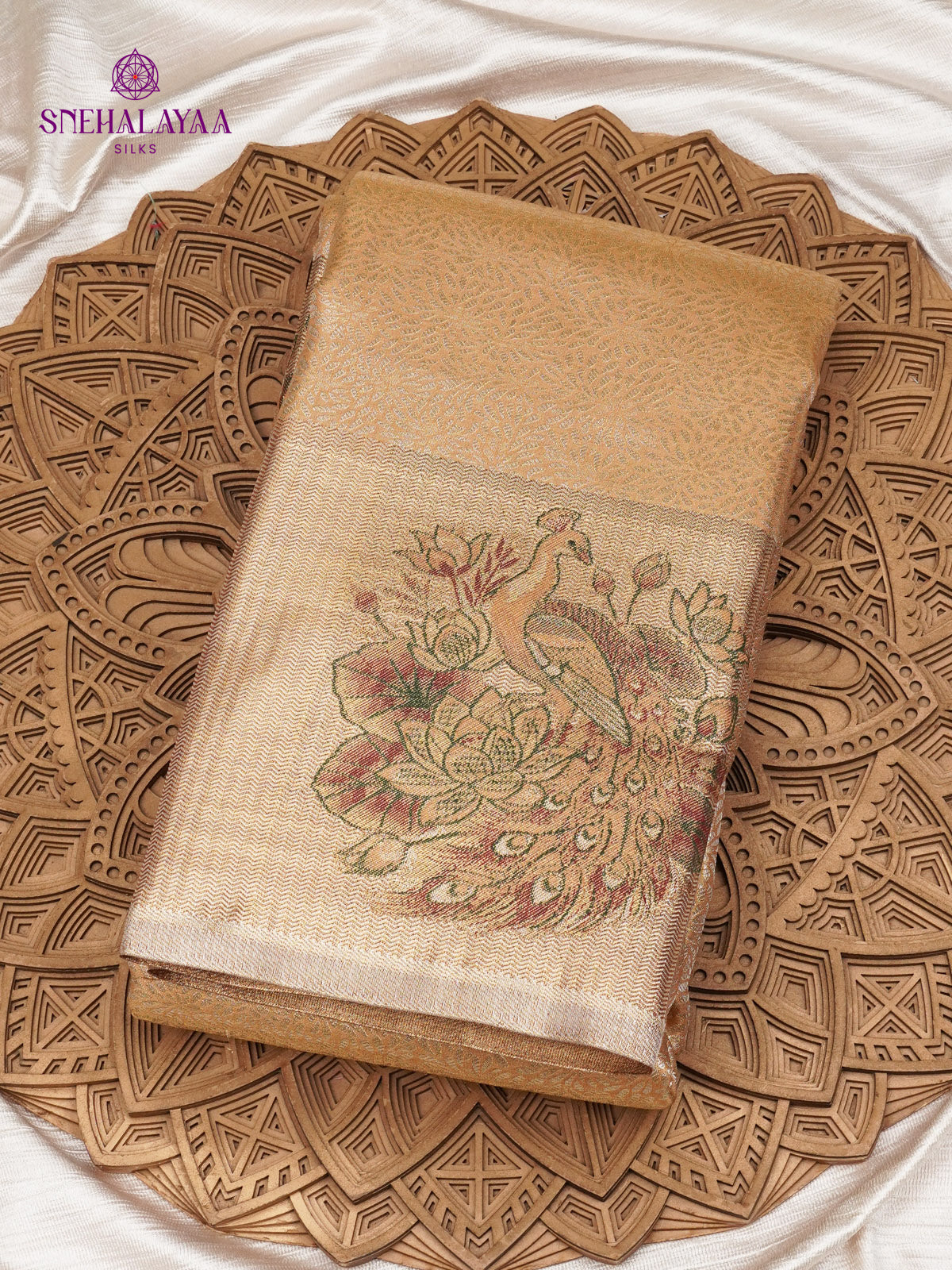 Beige Art Silk Saree