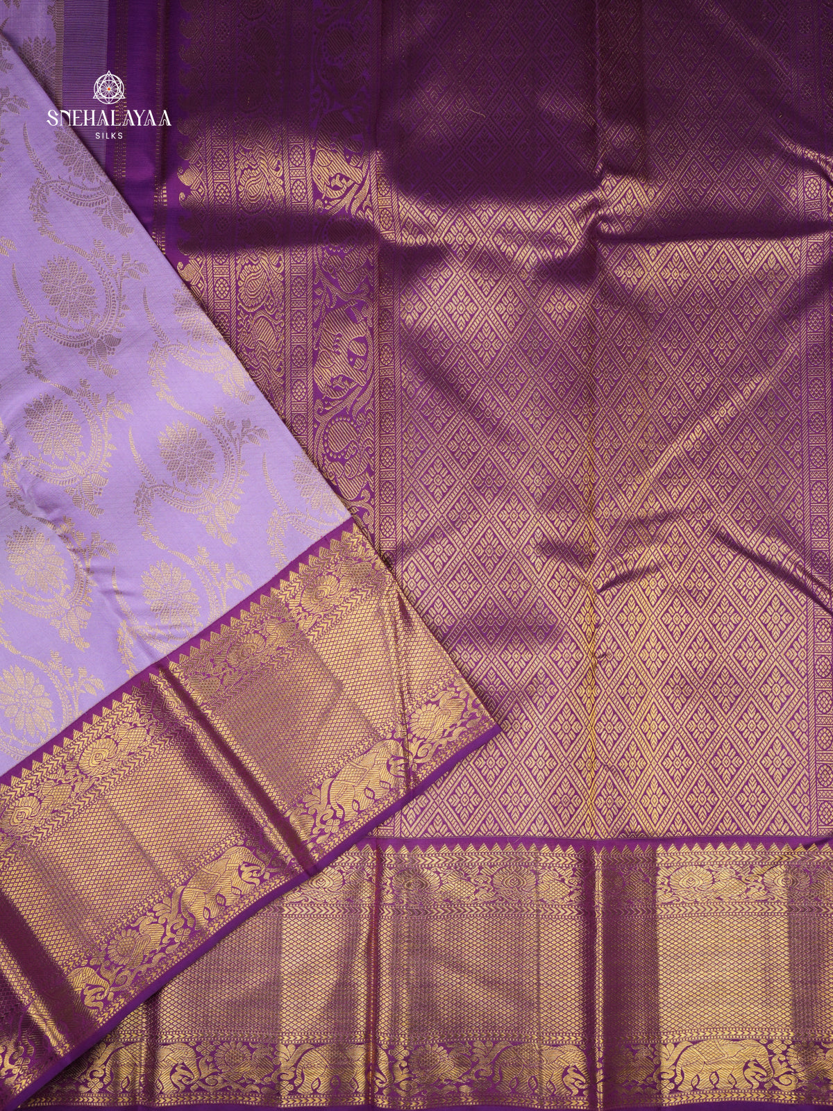 Lavender Kanjivaram Silk Saree