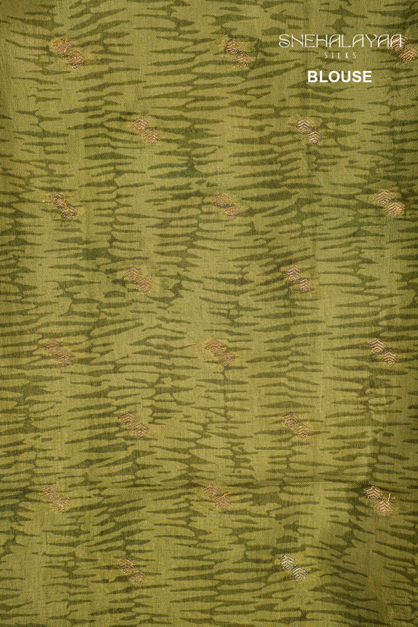 Moss Green Semi Printed Silk Saree