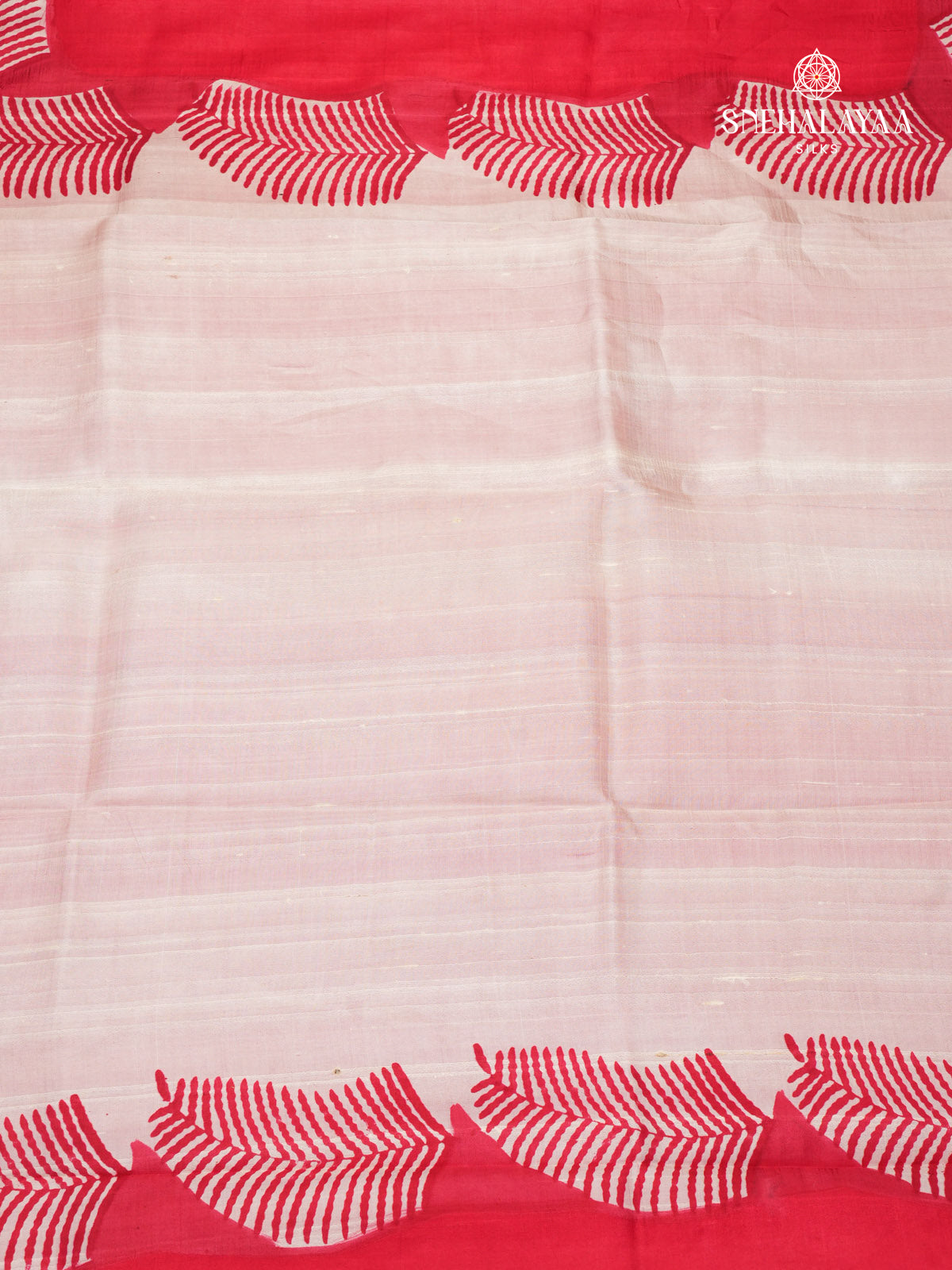 Red Pure Tussar Silk Saree