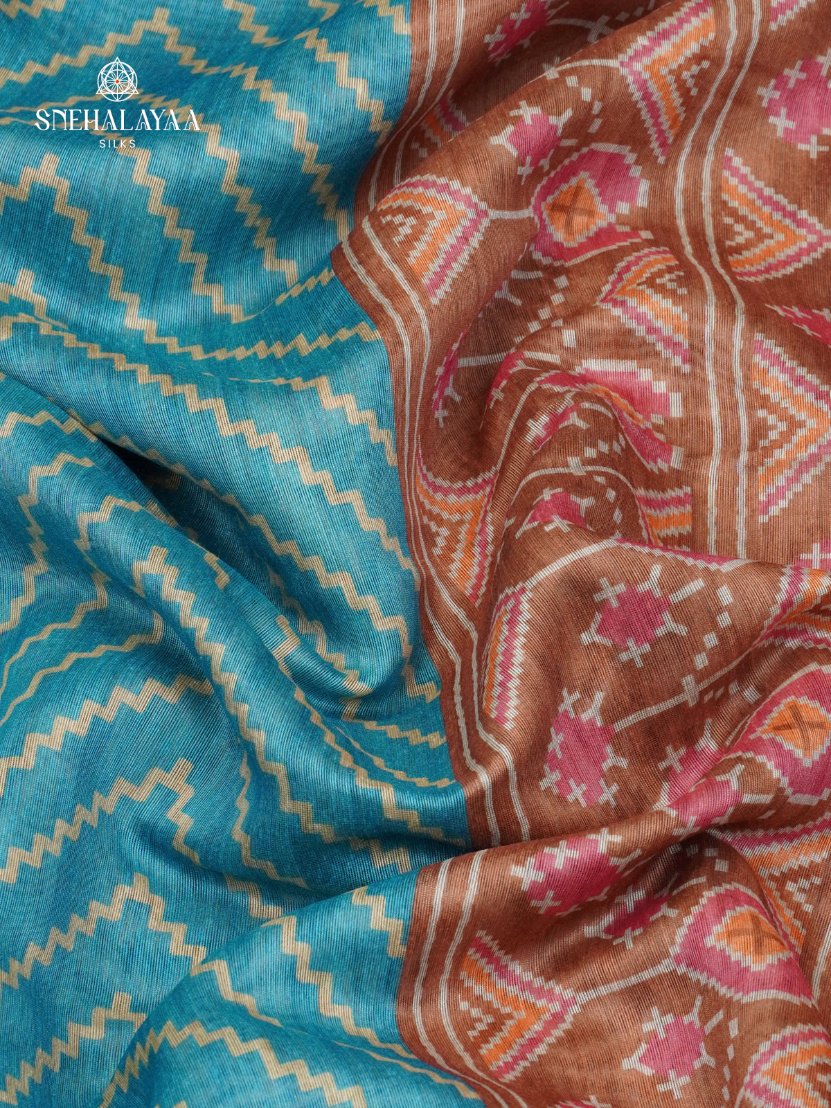 Aqua Blue Jute Saree