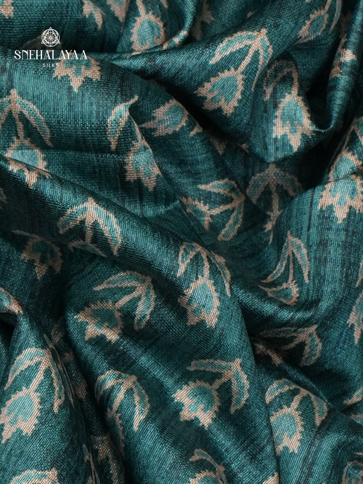 Green Tussar Embroidery Saree