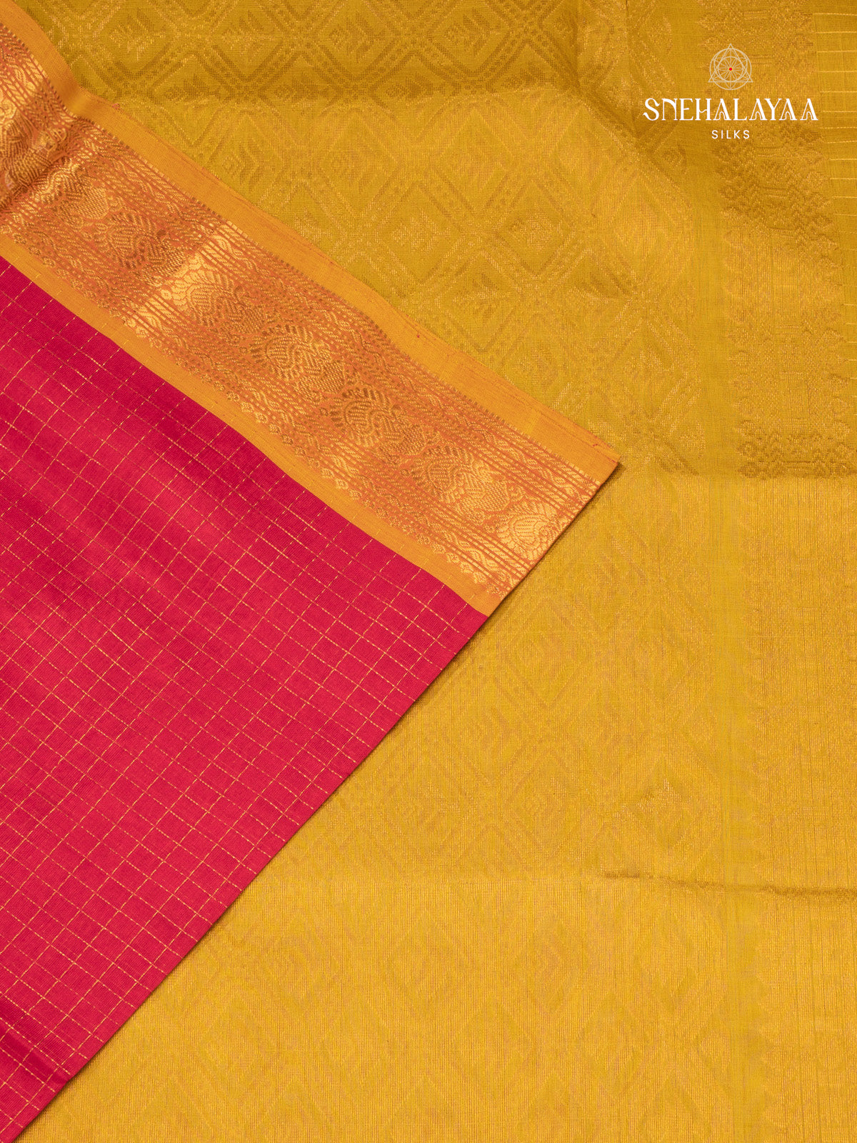 Red Silk Kanchi Cotton Saree