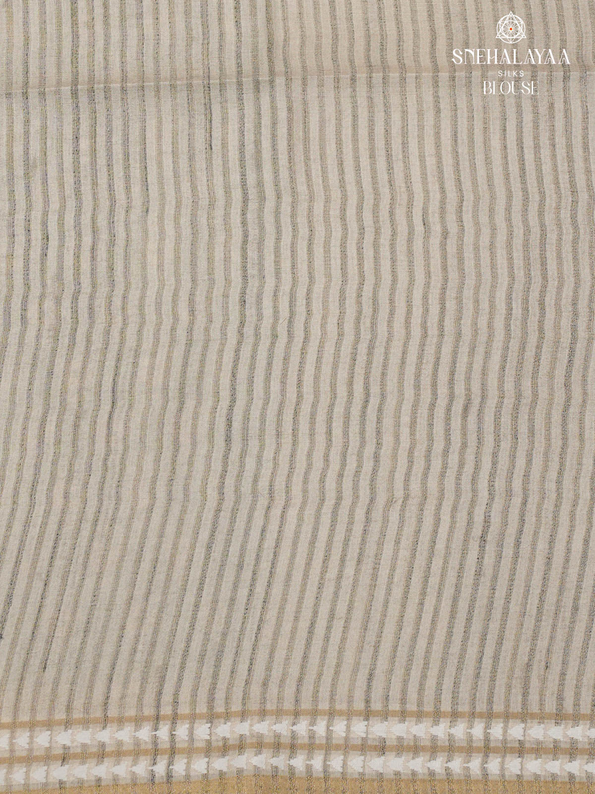 Pale Green Floral Printed Tussar Saree