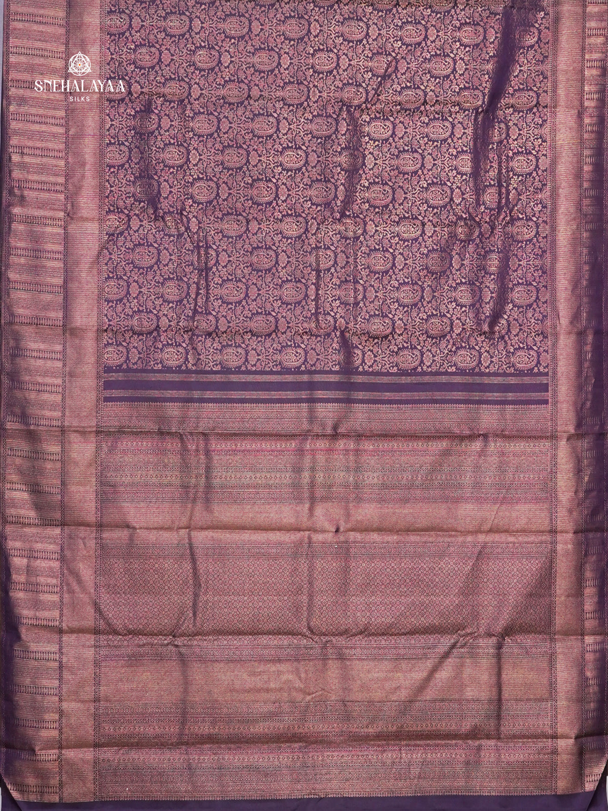 Wine Purple Kanjivaram Silk Saree