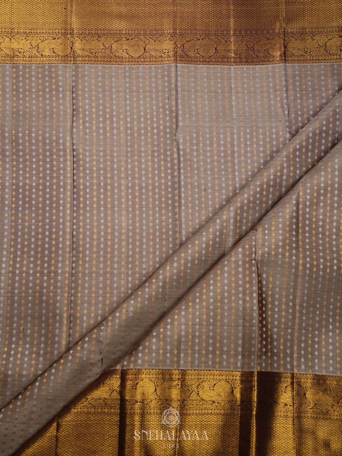 Grey Kanjivaram Silk Saree