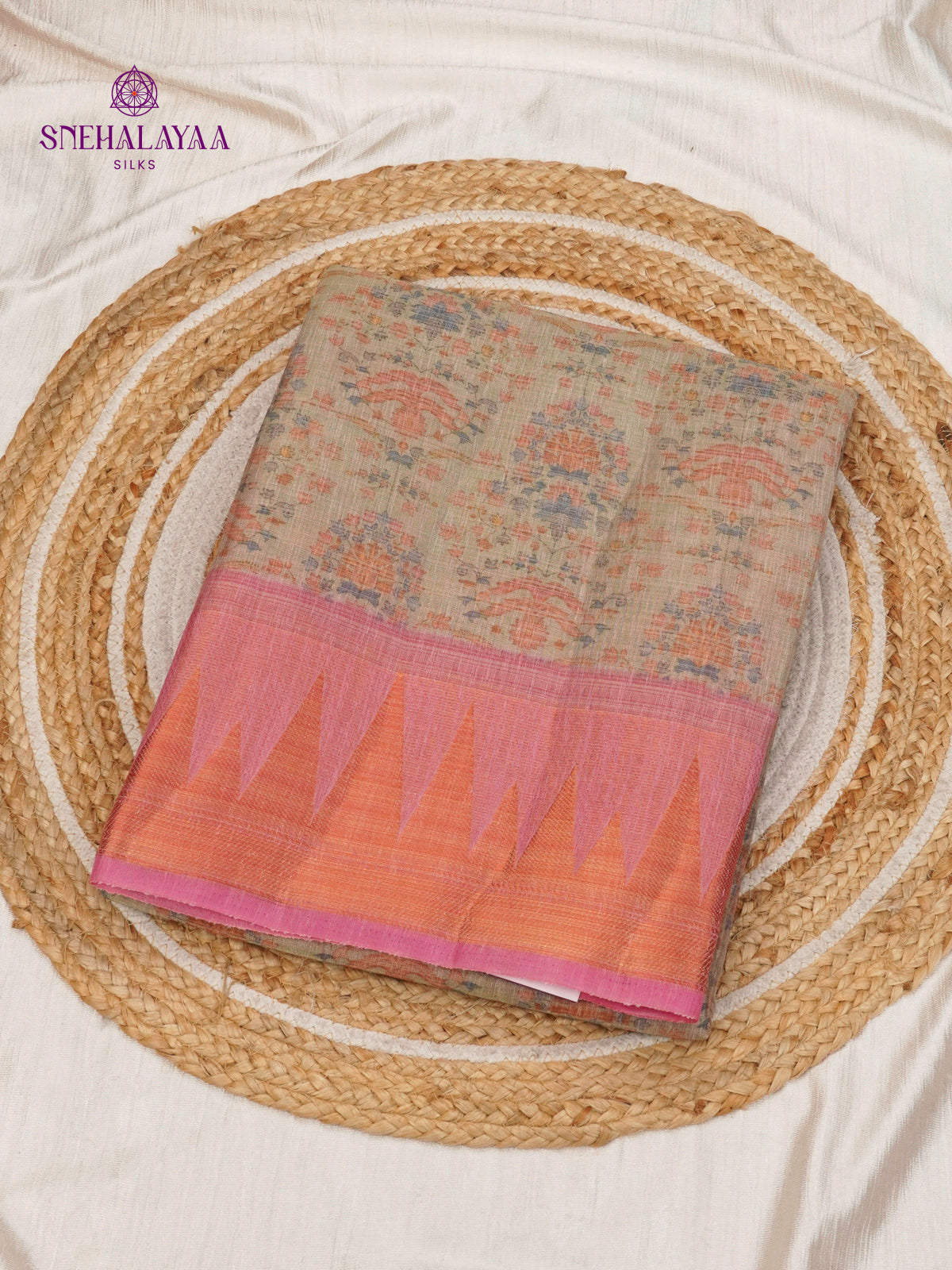 Mustard Linen Tissue Saree