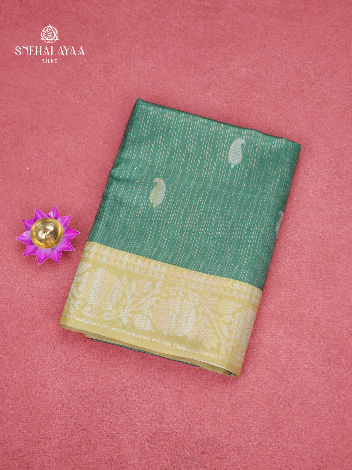 Pastel Green Jute Saree
