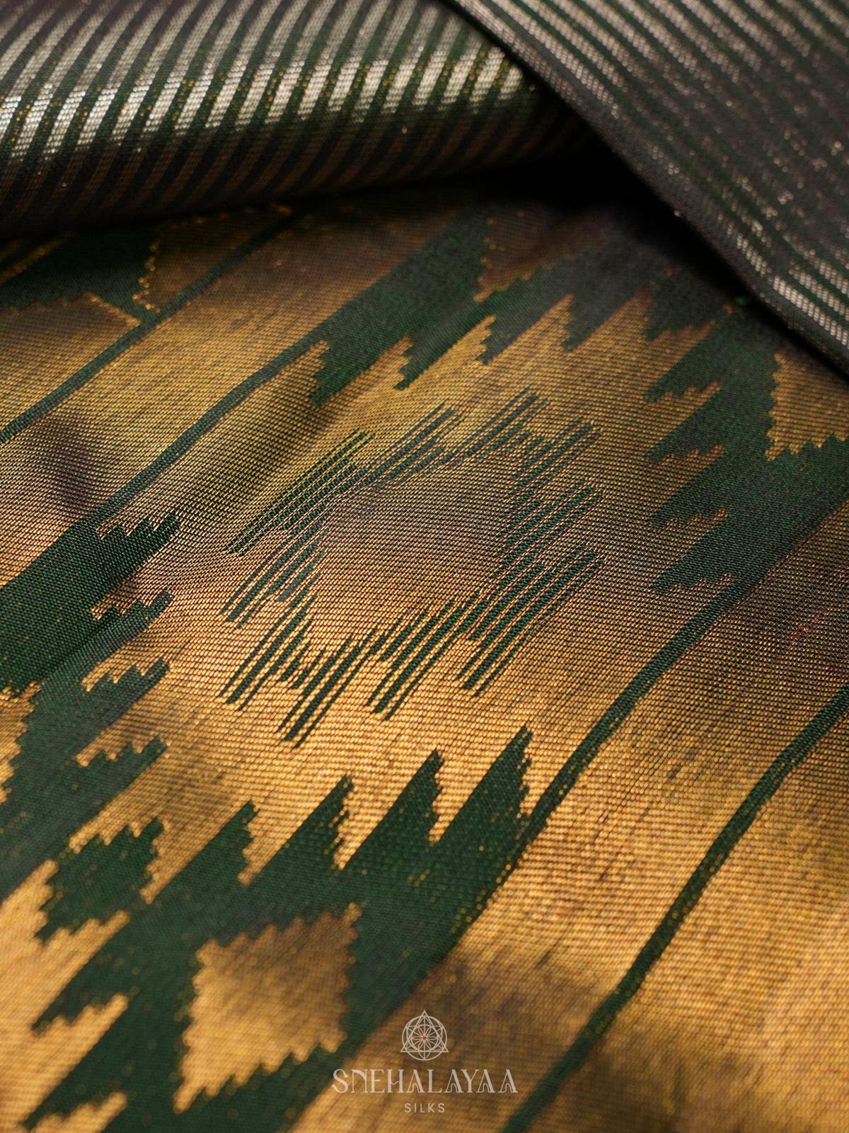 Forest Green Kanjivaram Silk Saree