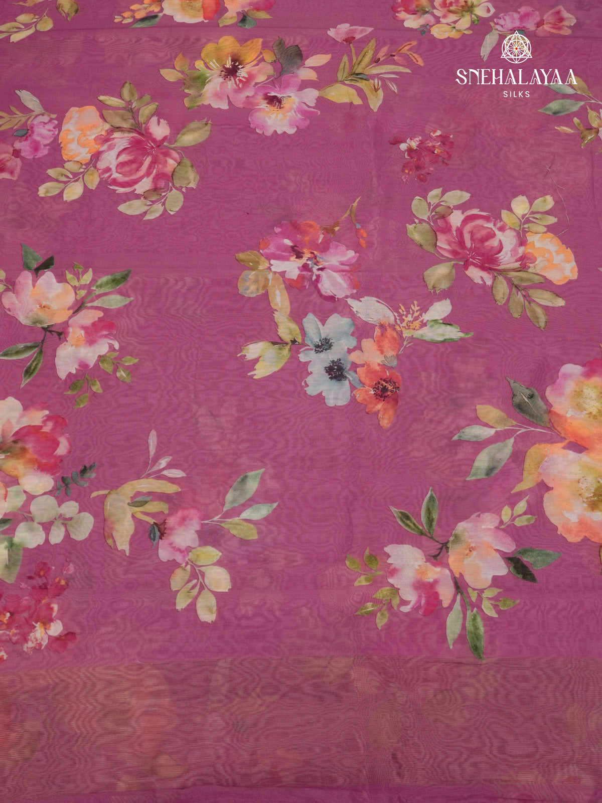 Magenta Chanderi Saree