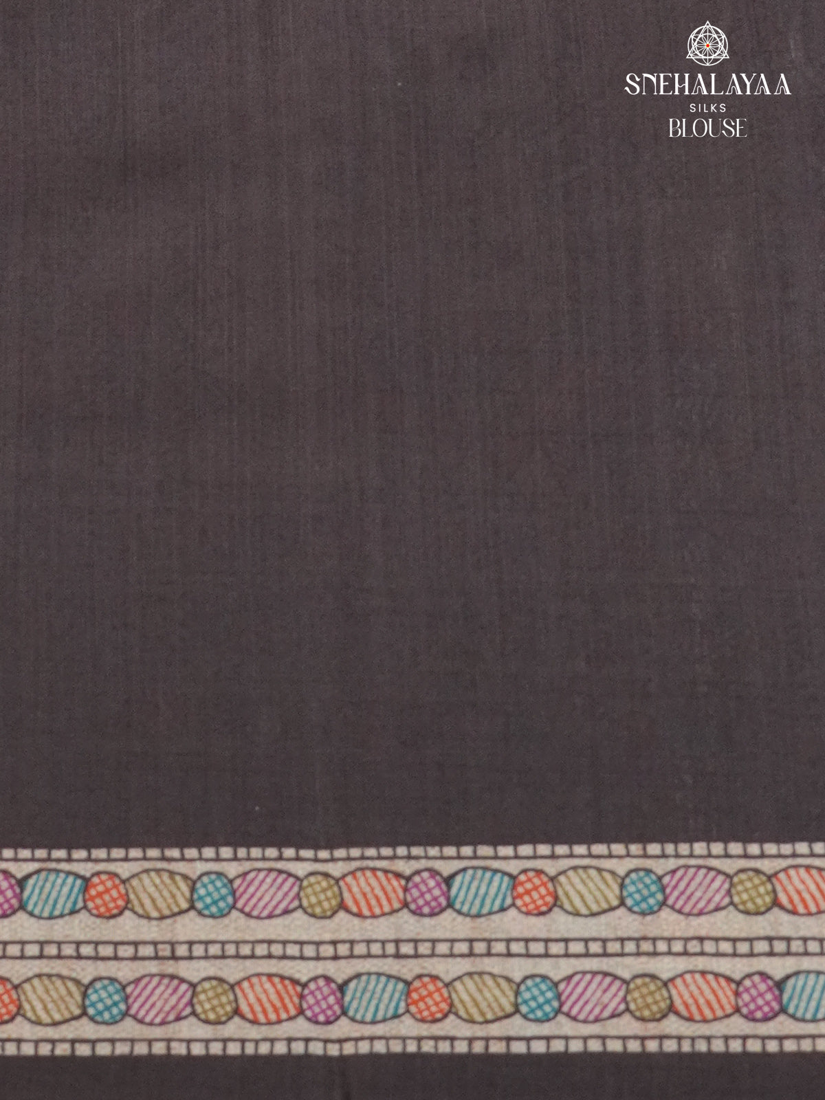 Beige With Black Border Madhubani Saree