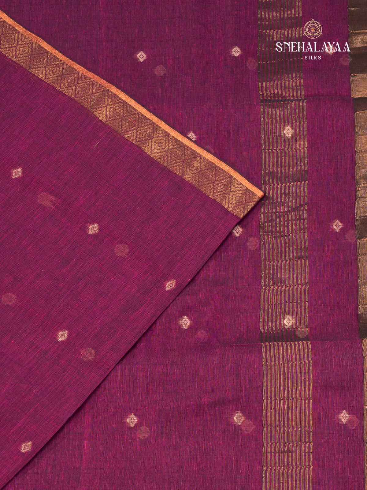 Purple Sambalpuri Cotton Saree