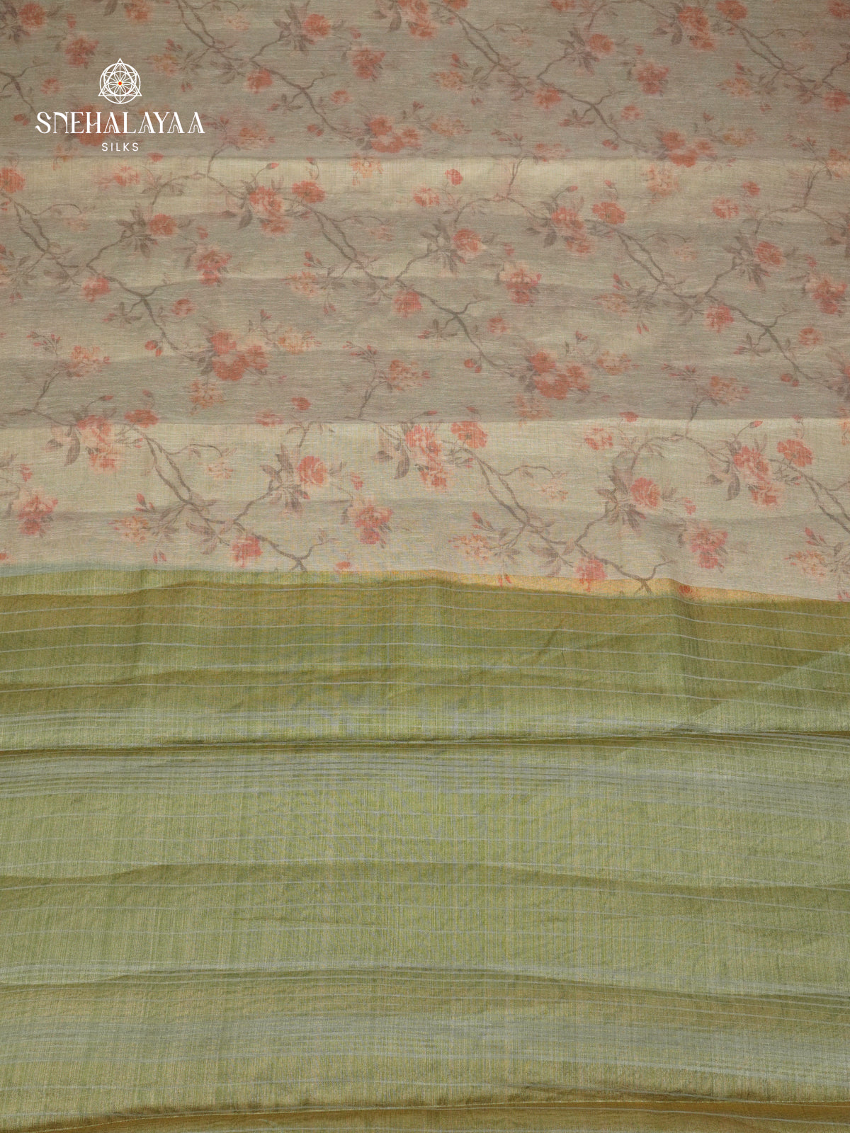 Grey Linen Tissue Saree