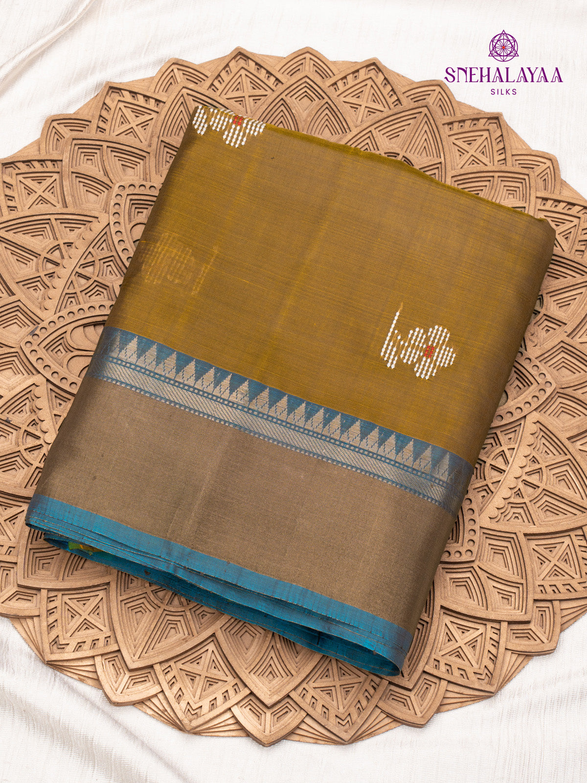 Mustard Katan Silk Saree