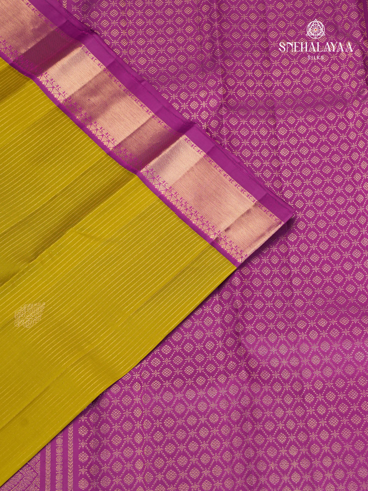Mustard Yellow Kanjivaram Silk Saree