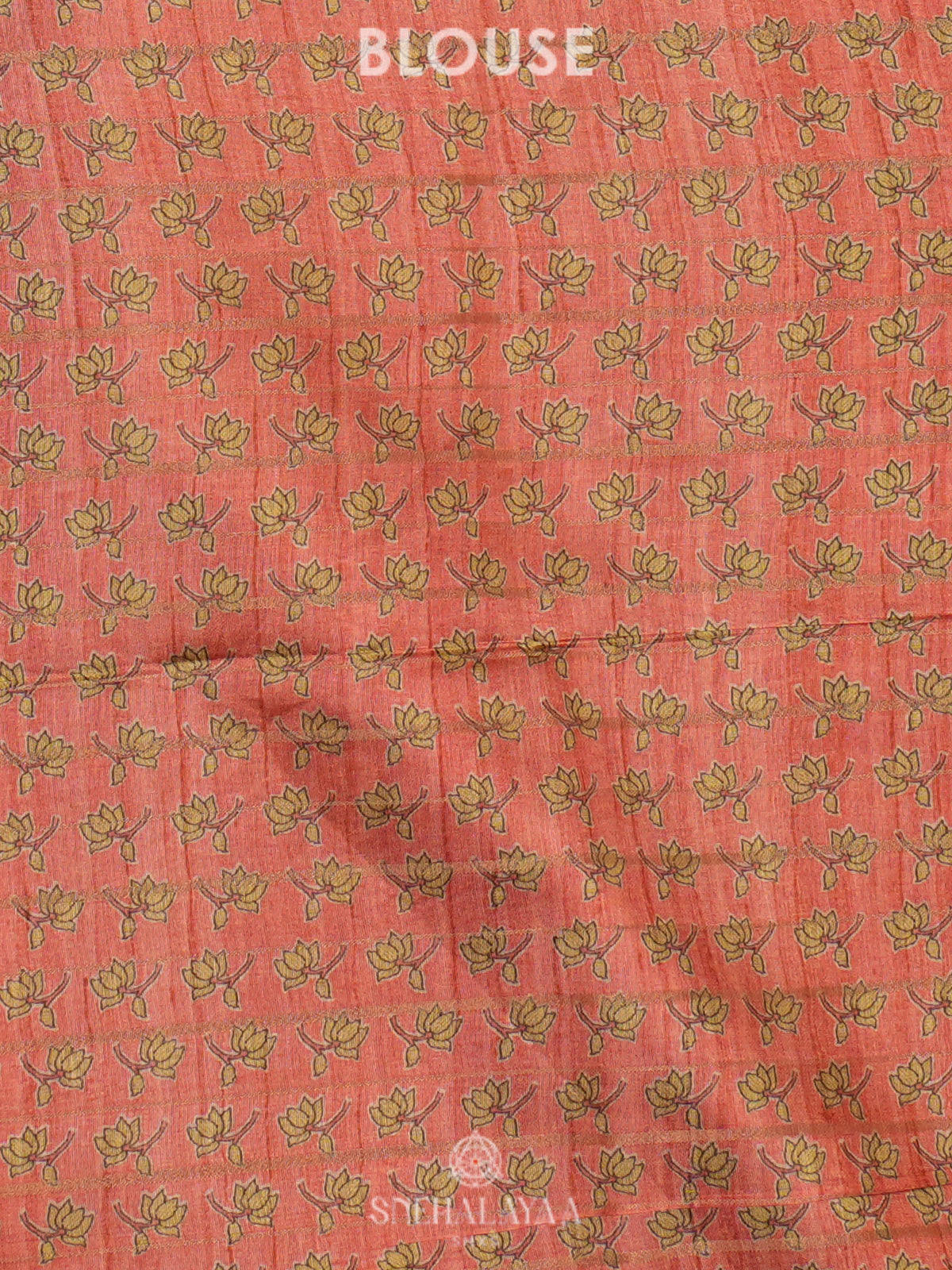 Peach Tussar Saree