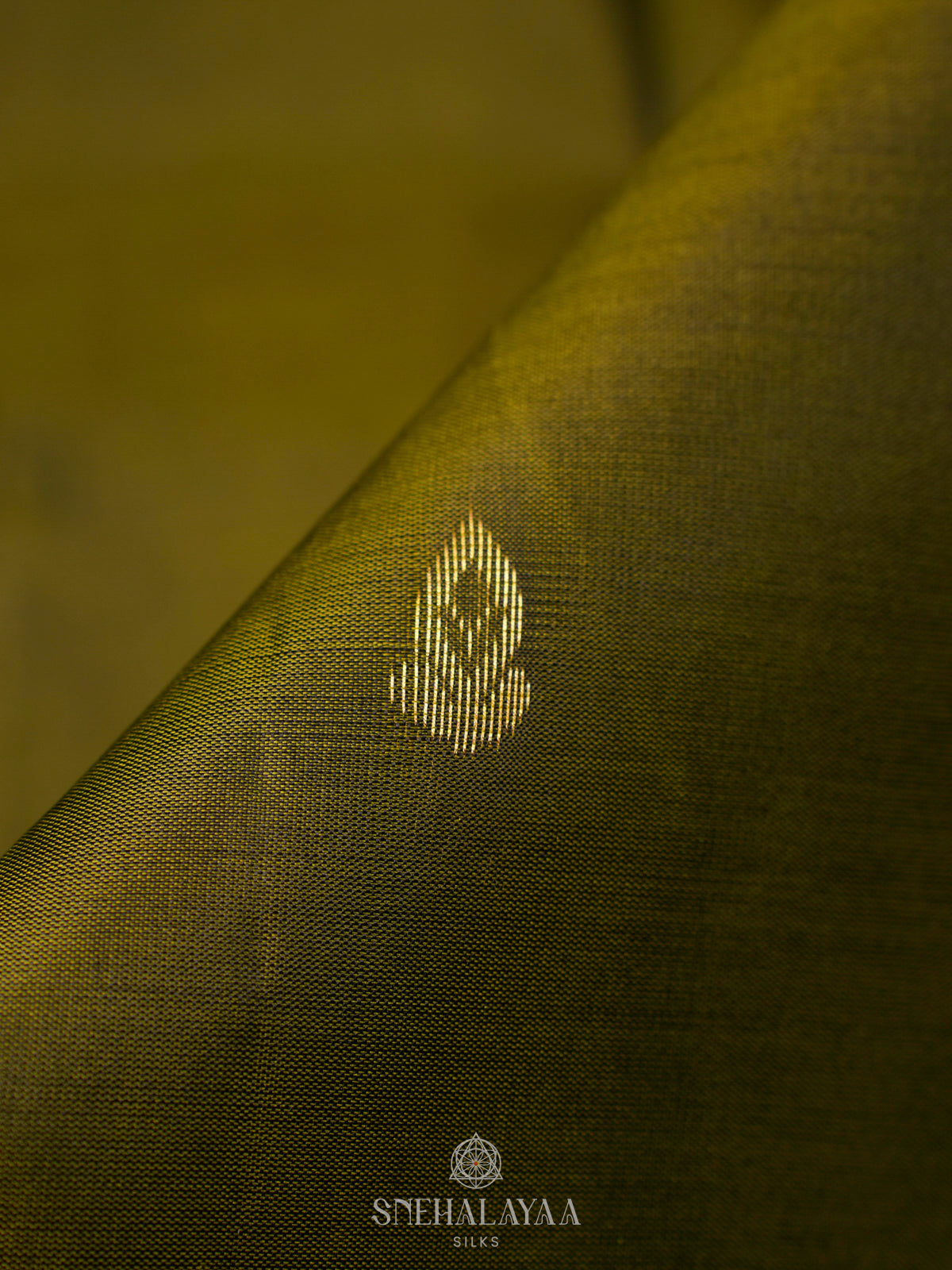 Olive Green Kanjivaram Silk Saree