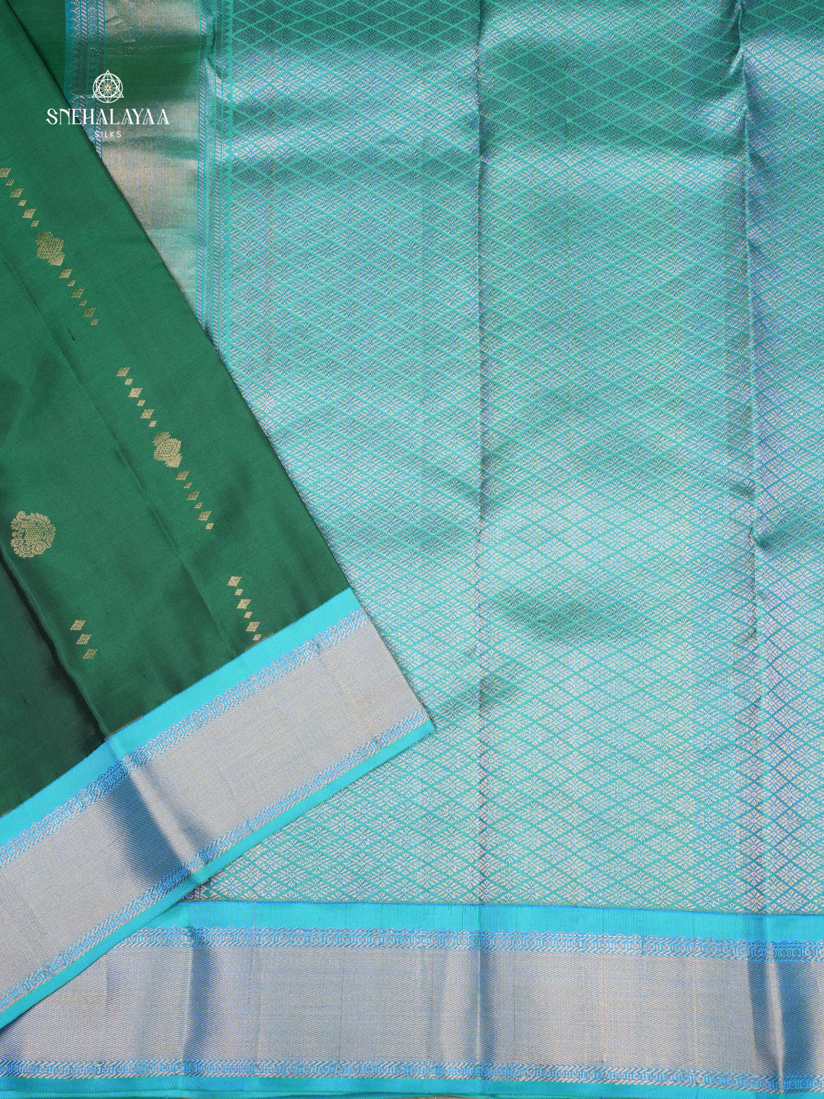 Forest Green Kanjivaram Silk Saree