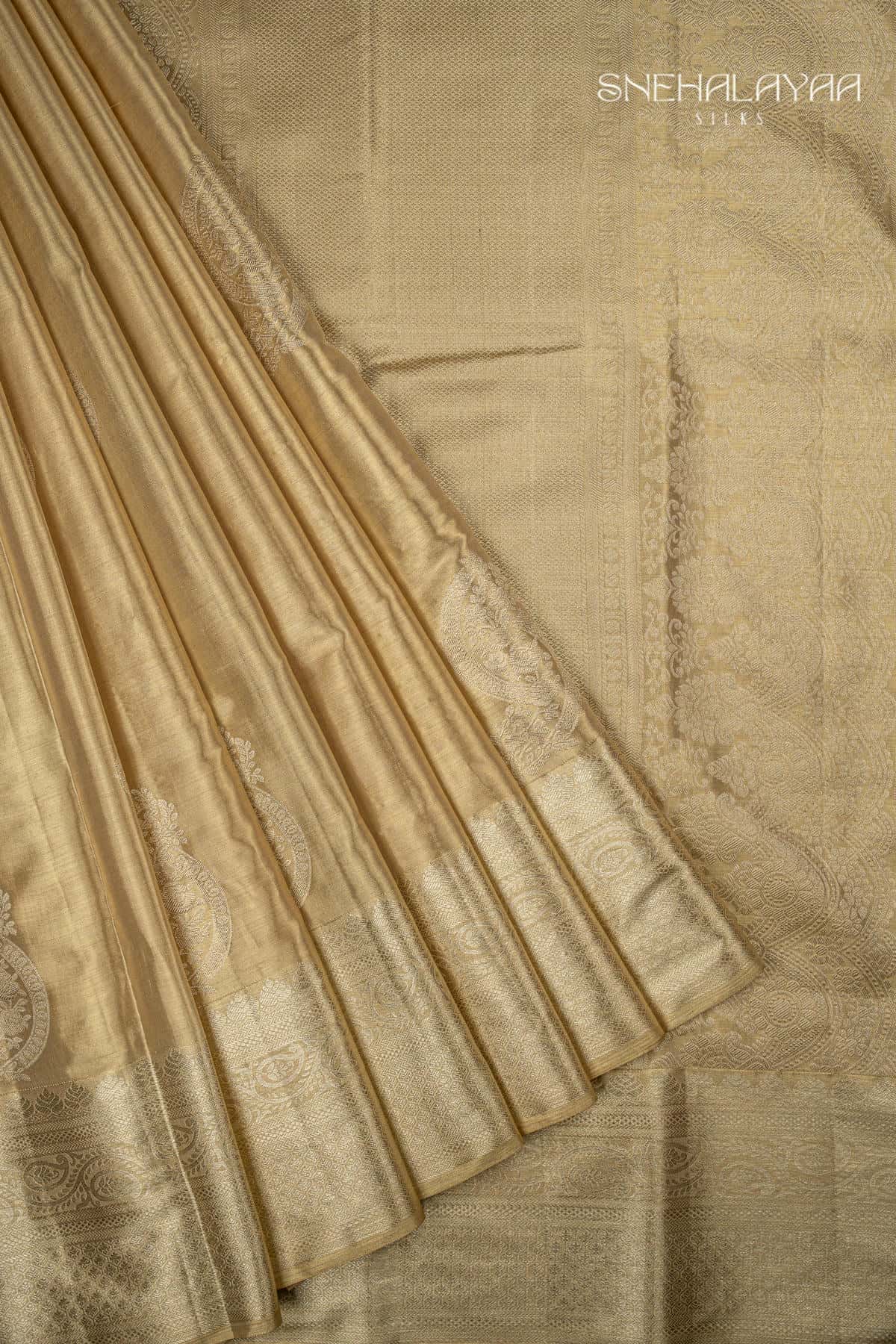 Gold Kancheevaram Tissue Silk Saree