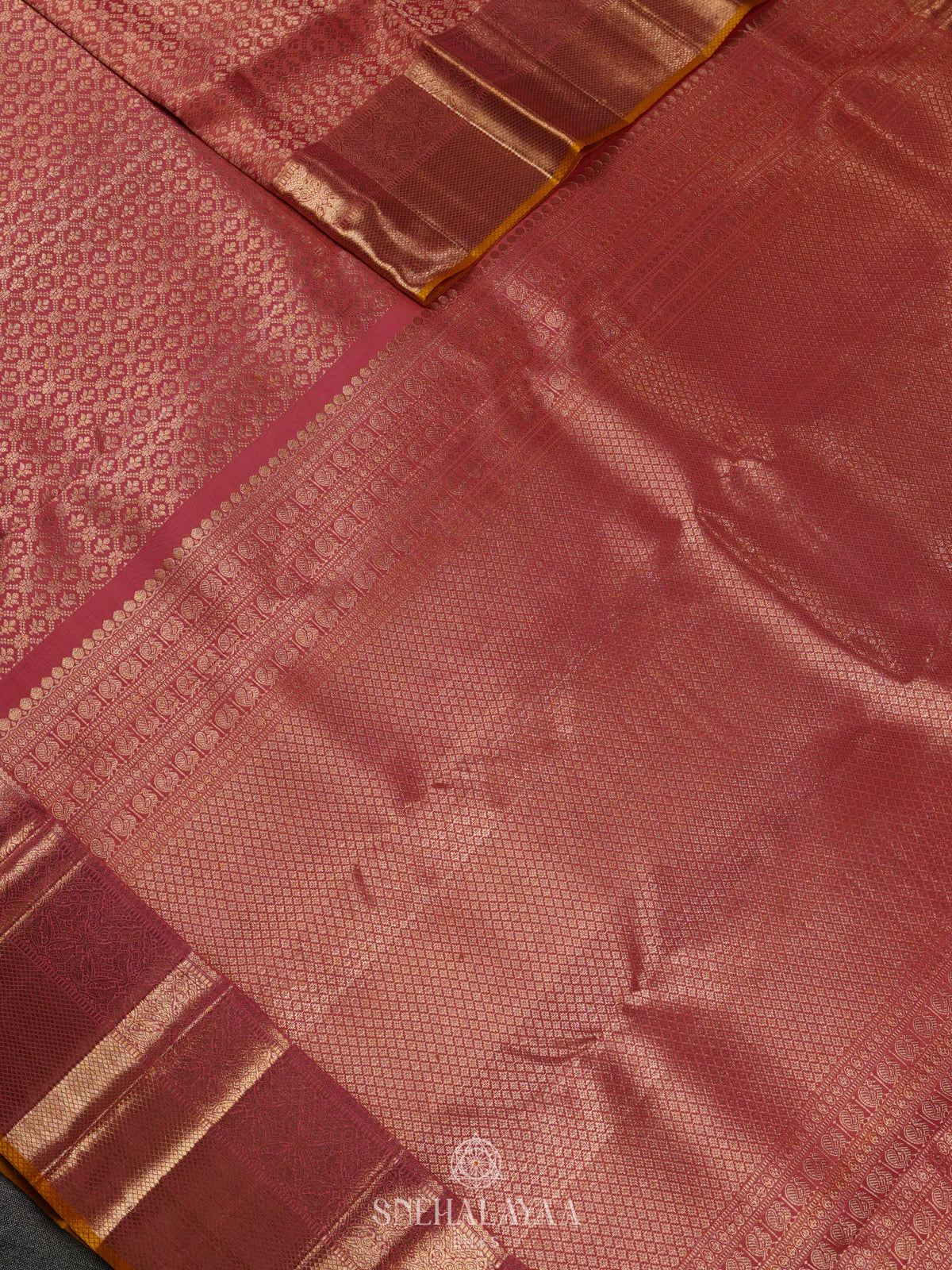 Pale Pink Kanjivaram Silk Saree